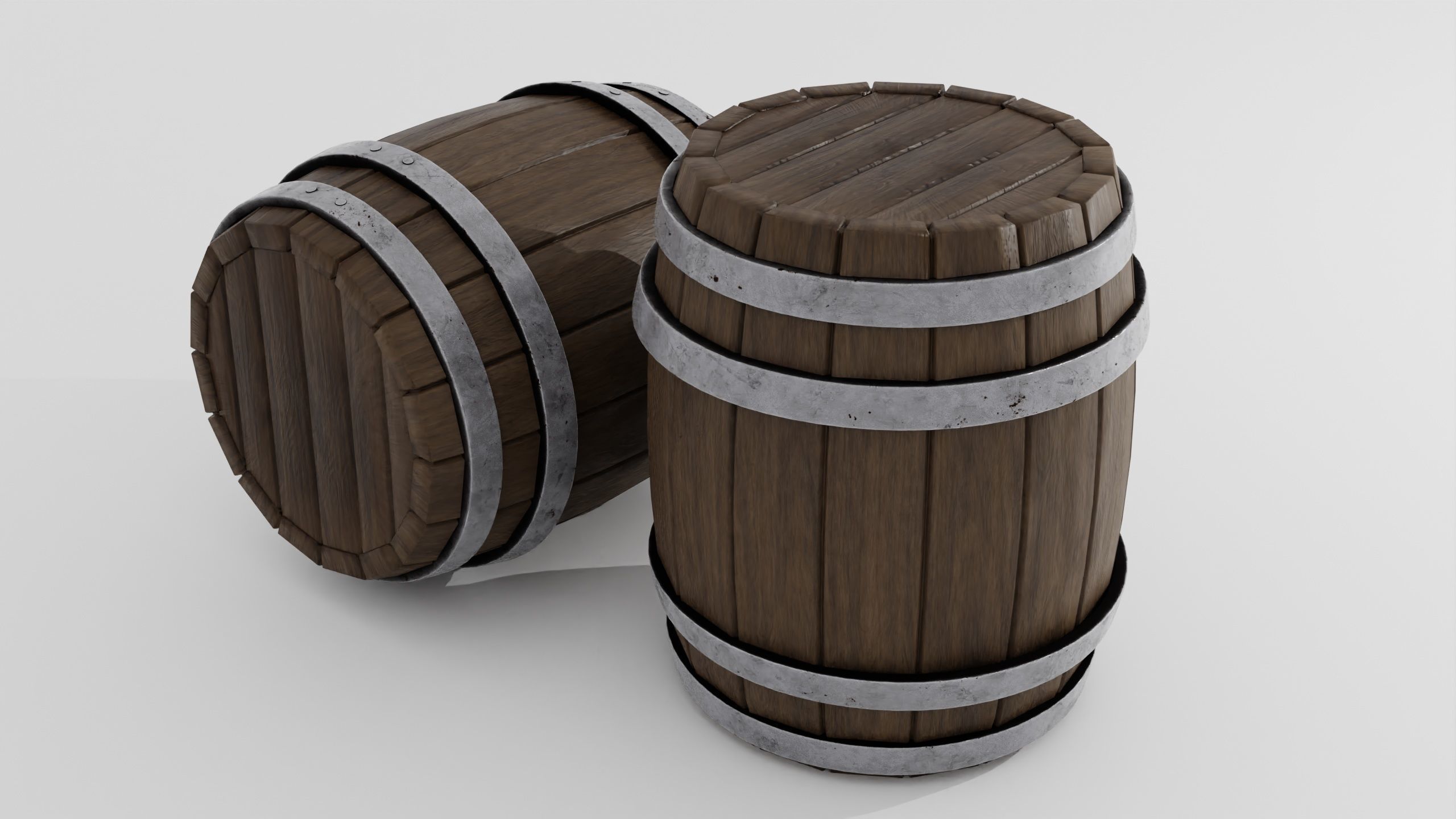 Wooden barrel 03 3D model_29