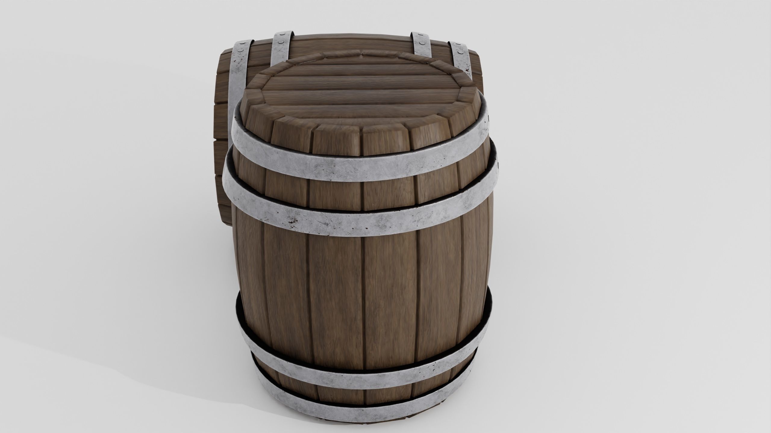 Wooden barrel 03 3D model_30