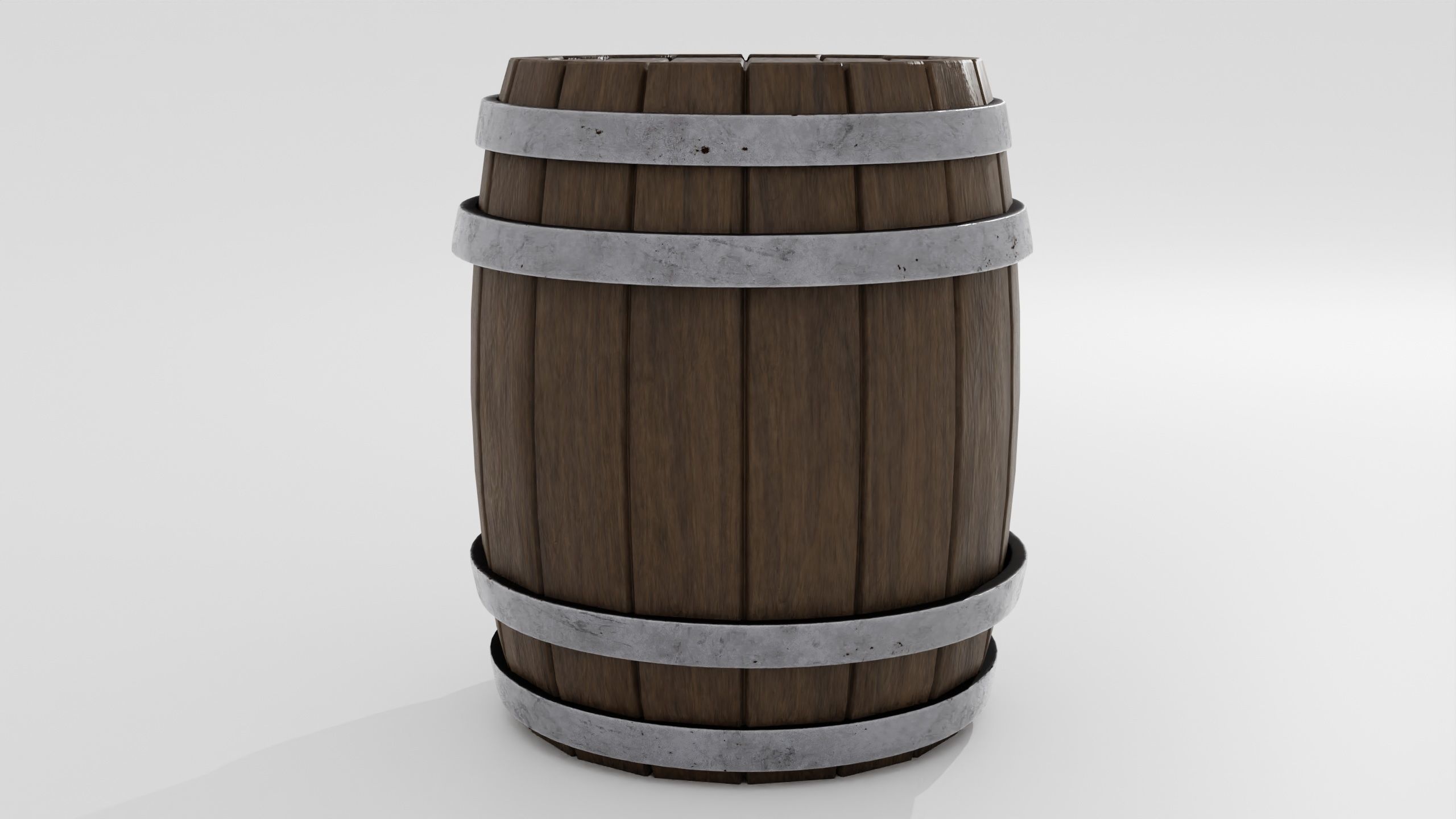 Wooden barrel 03 3D model_5