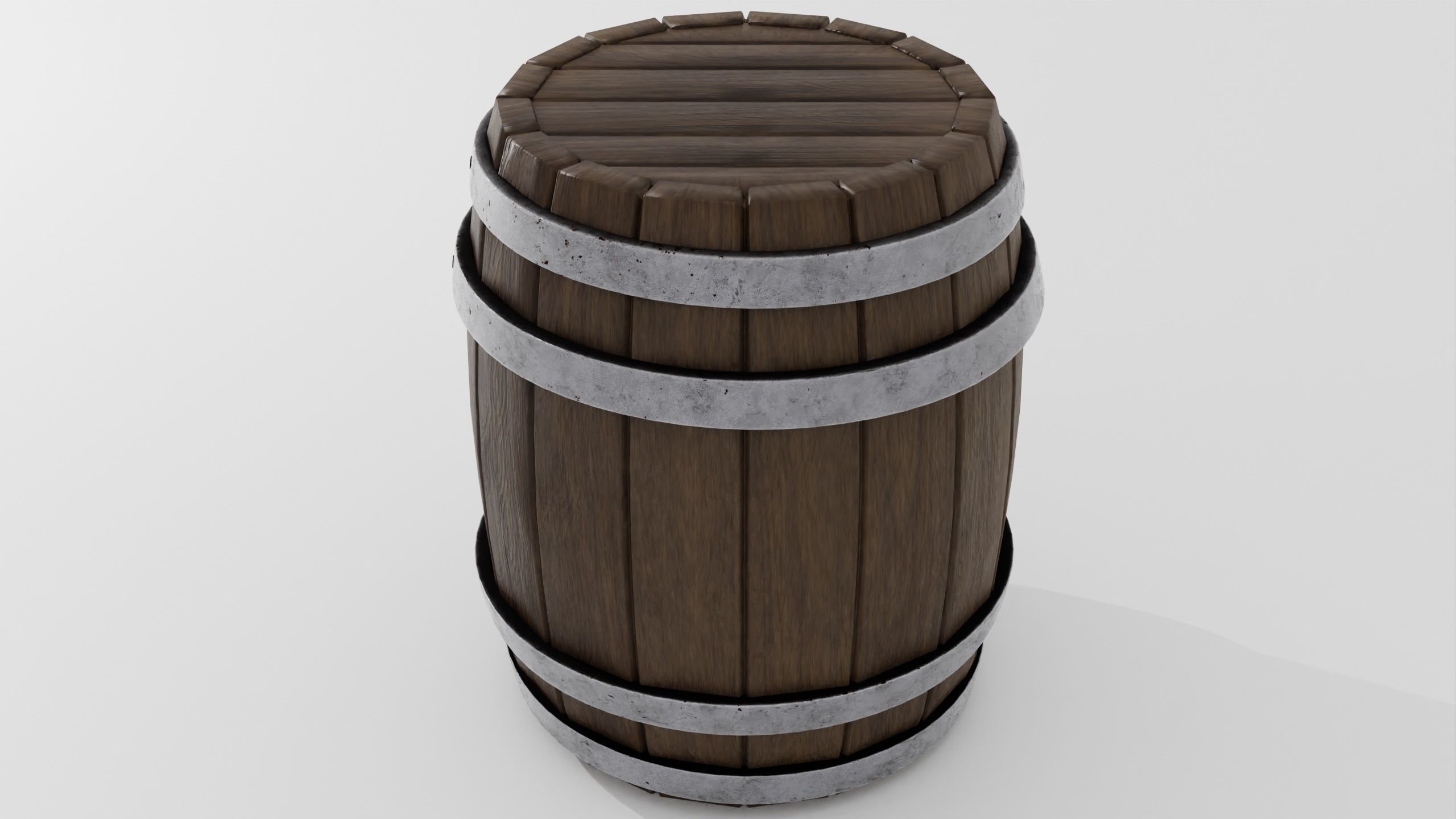 Wooden barrel 03 3D model_11