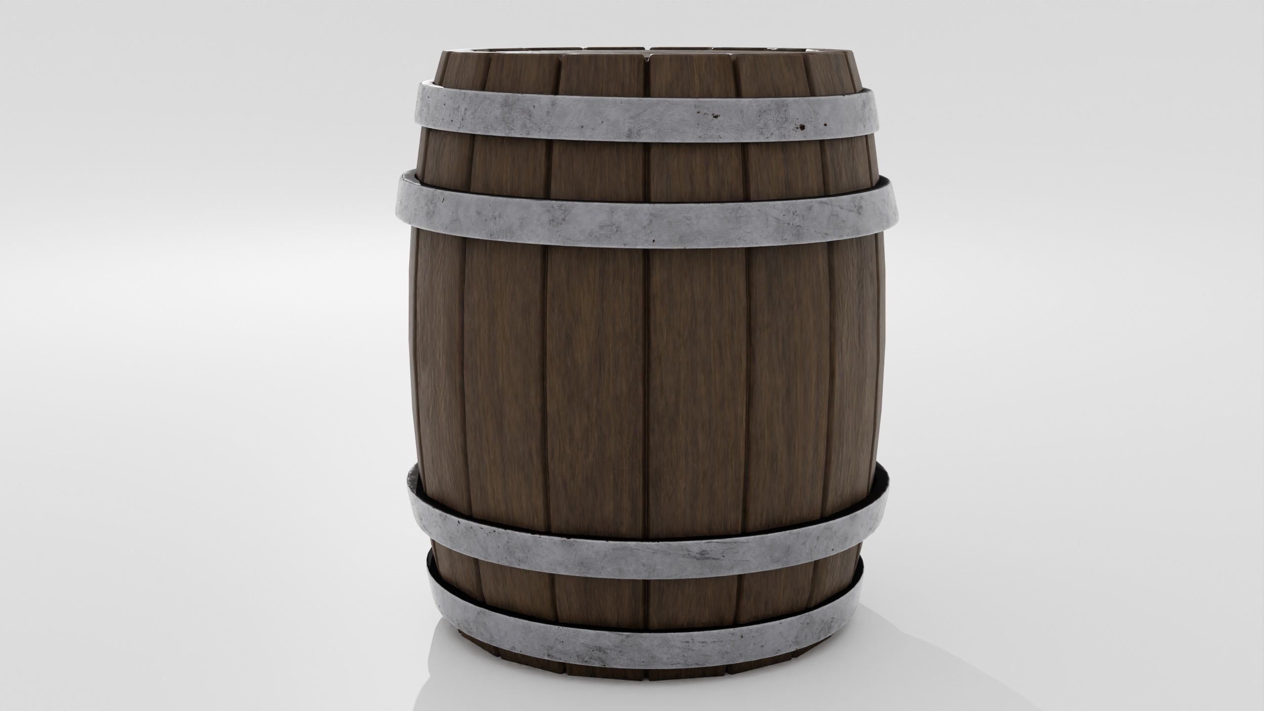 Wooden barrel 03 3D model_4