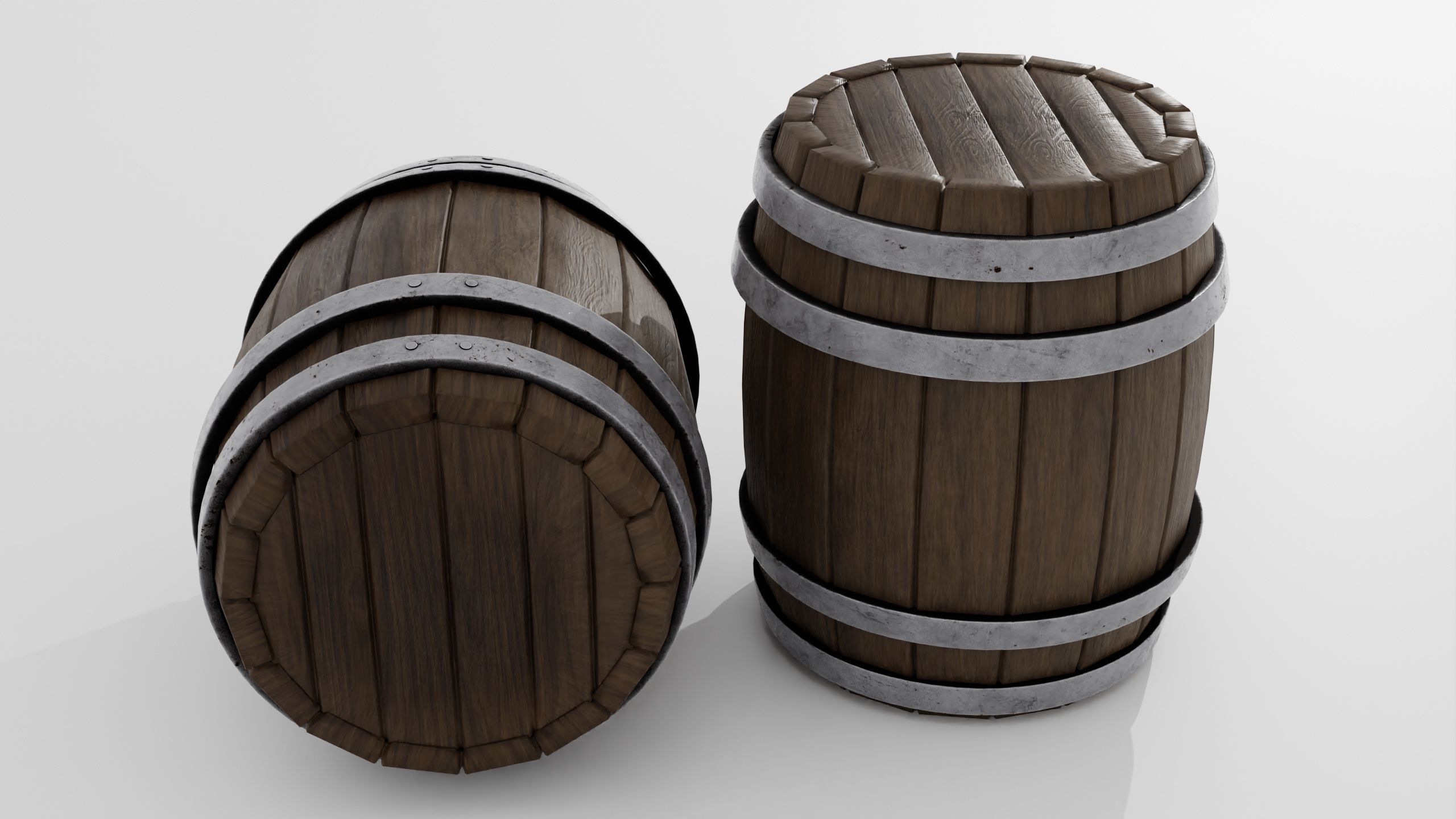 Wooden barrel 03 3D model_28