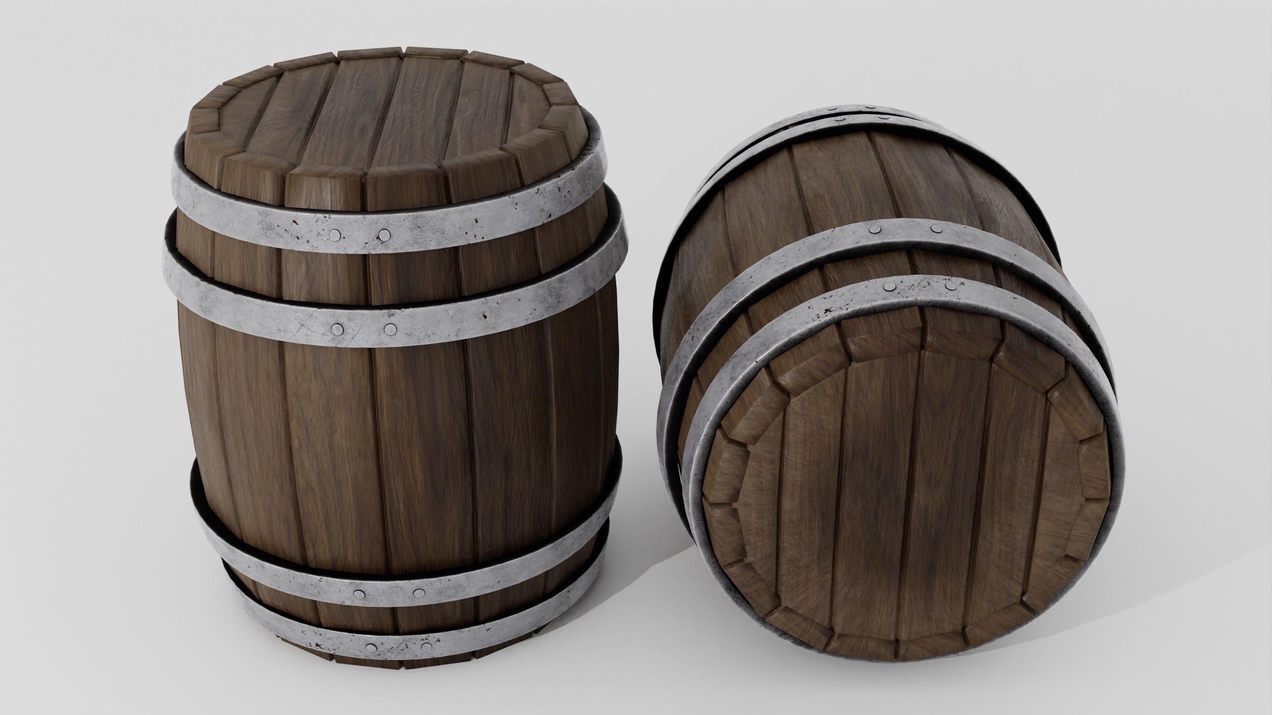 Wooden barrel 03 3D model_32