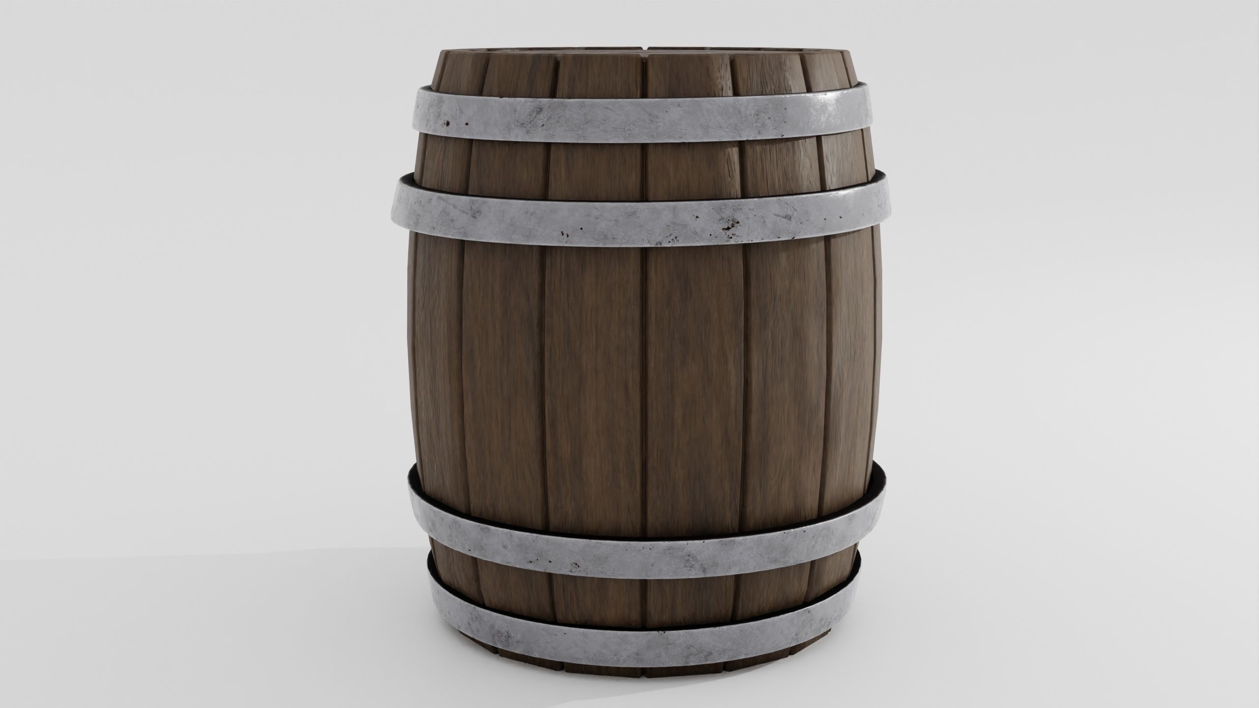 Wooden barrel 03 3D model_6
