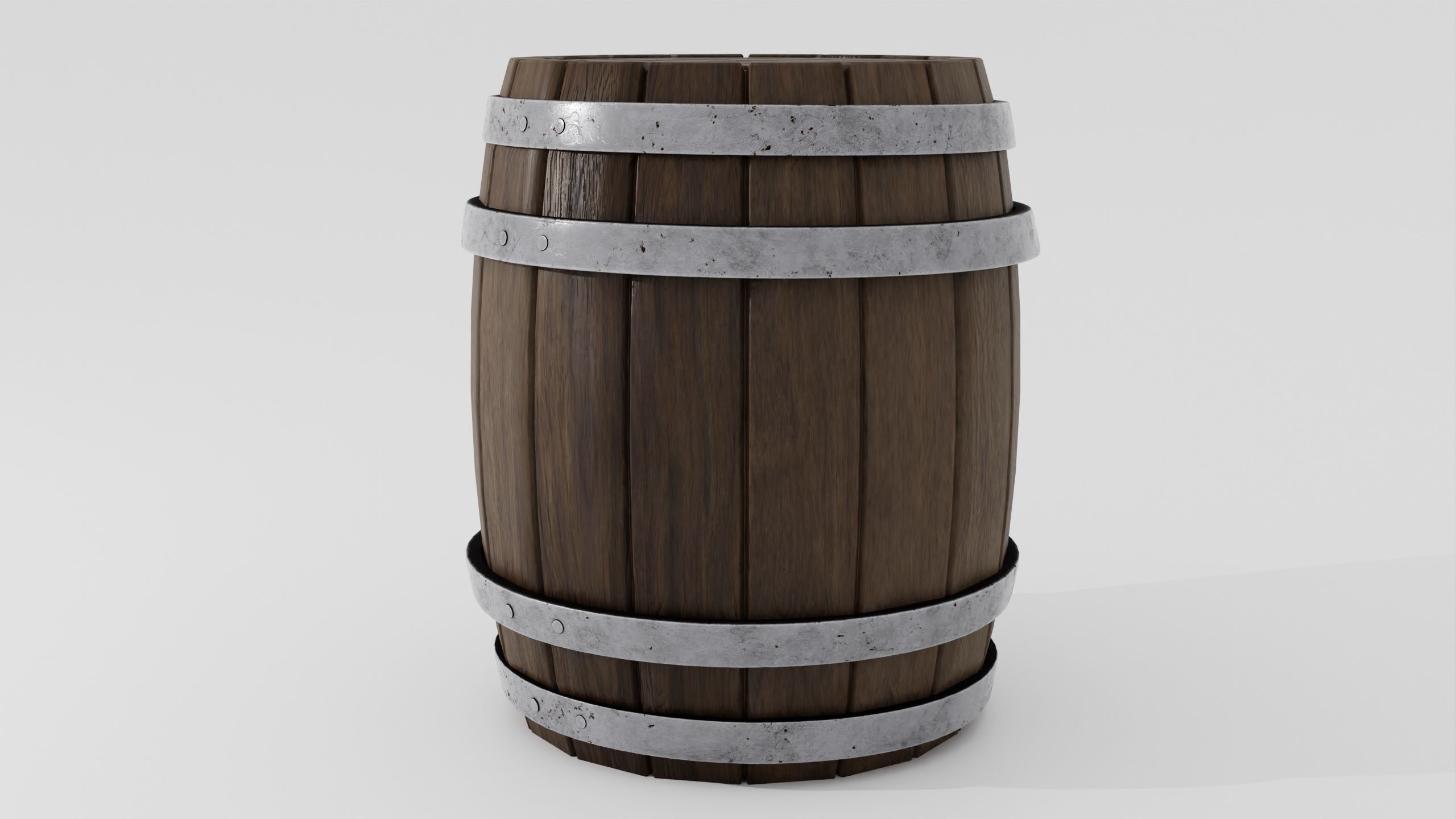 Wooden barrel 03 3D model_2