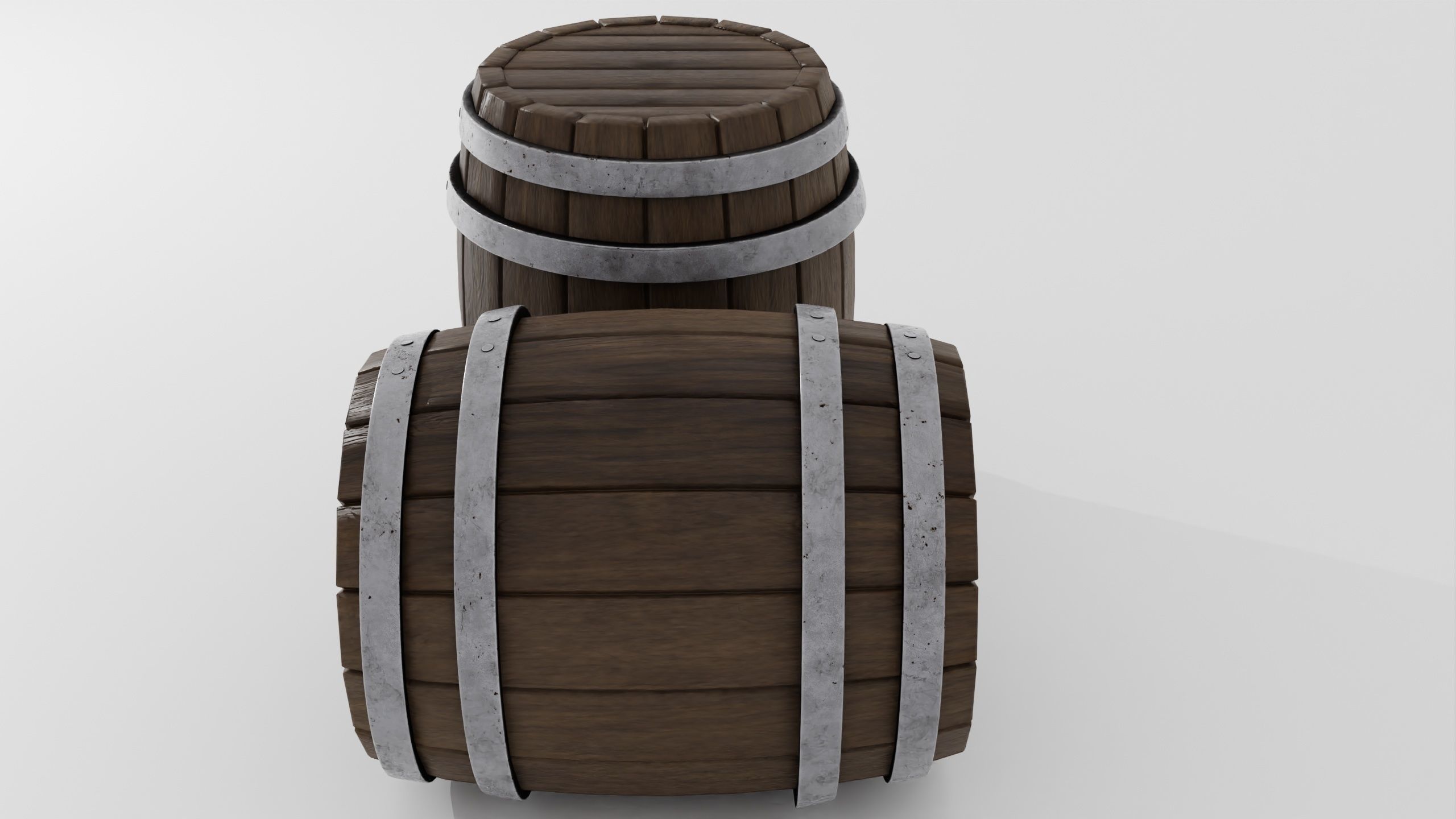 Wooden barrel 03 3D model_26