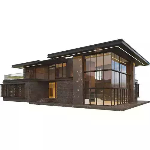 Modern Brick Villa VOL02 3D model