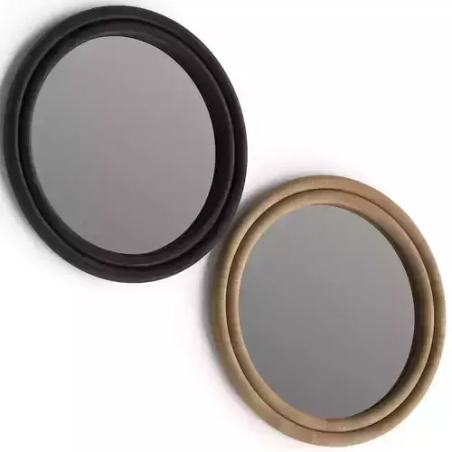 Lulu and Georgia Bourdon Double-Framed Round Mirror