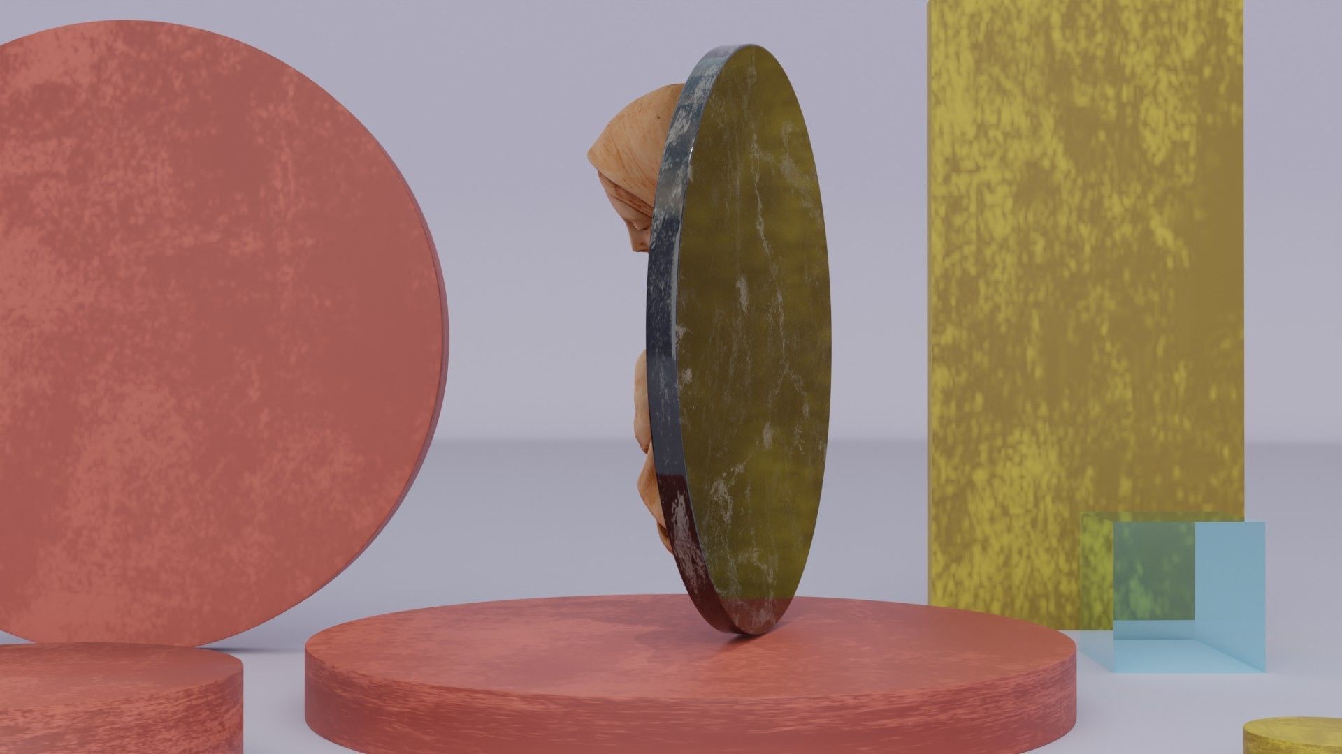 Mary with baby Jesus 01 Low-poly 3D model_8