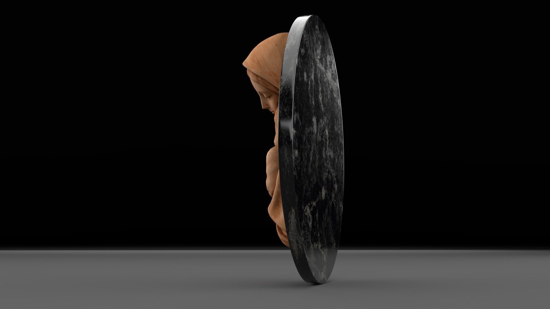 Mary with baby Jesus 01 Low-poly 3D model_27