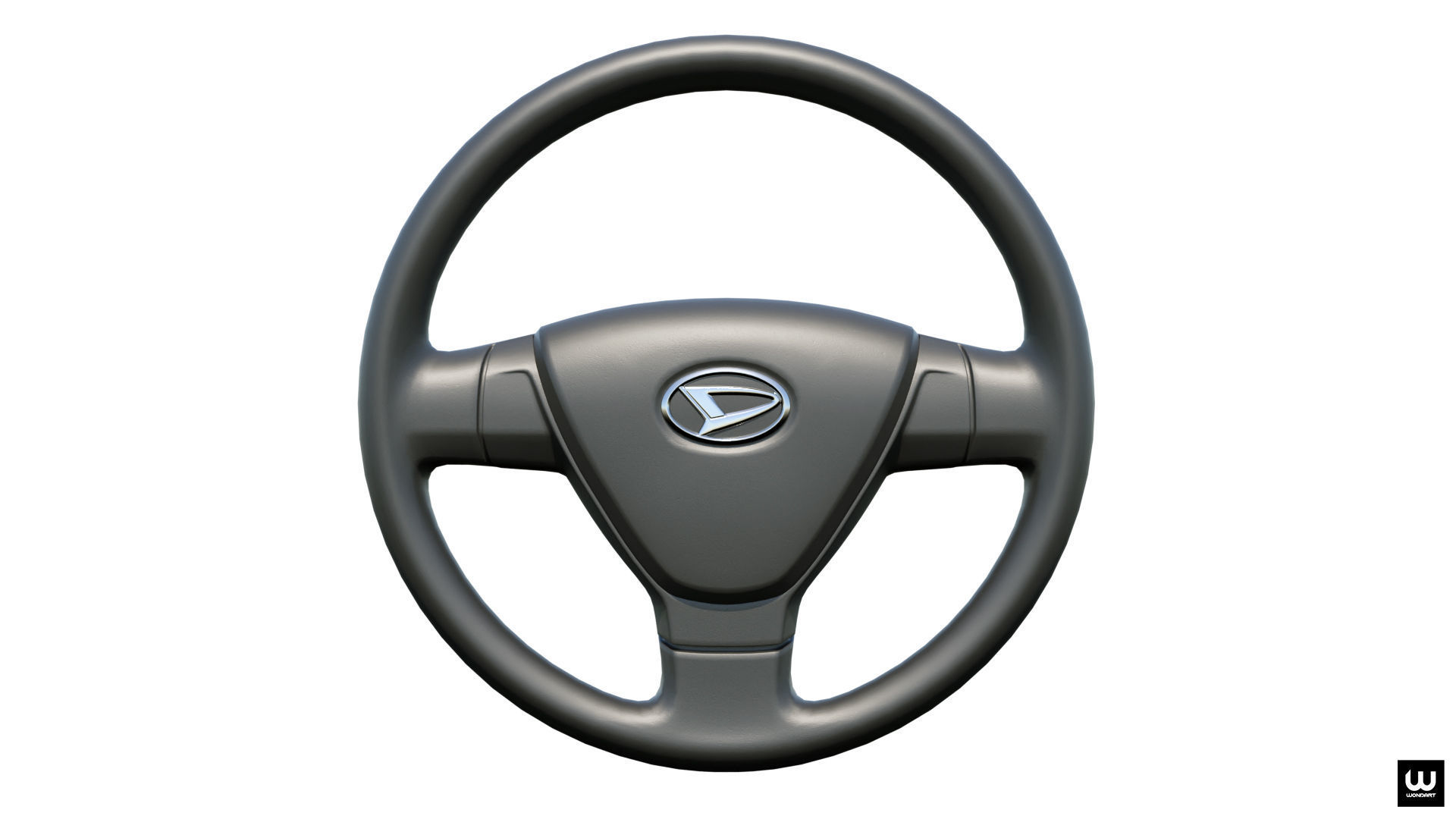 Daihatsu Steering Wheel Low-poly 3D model_1