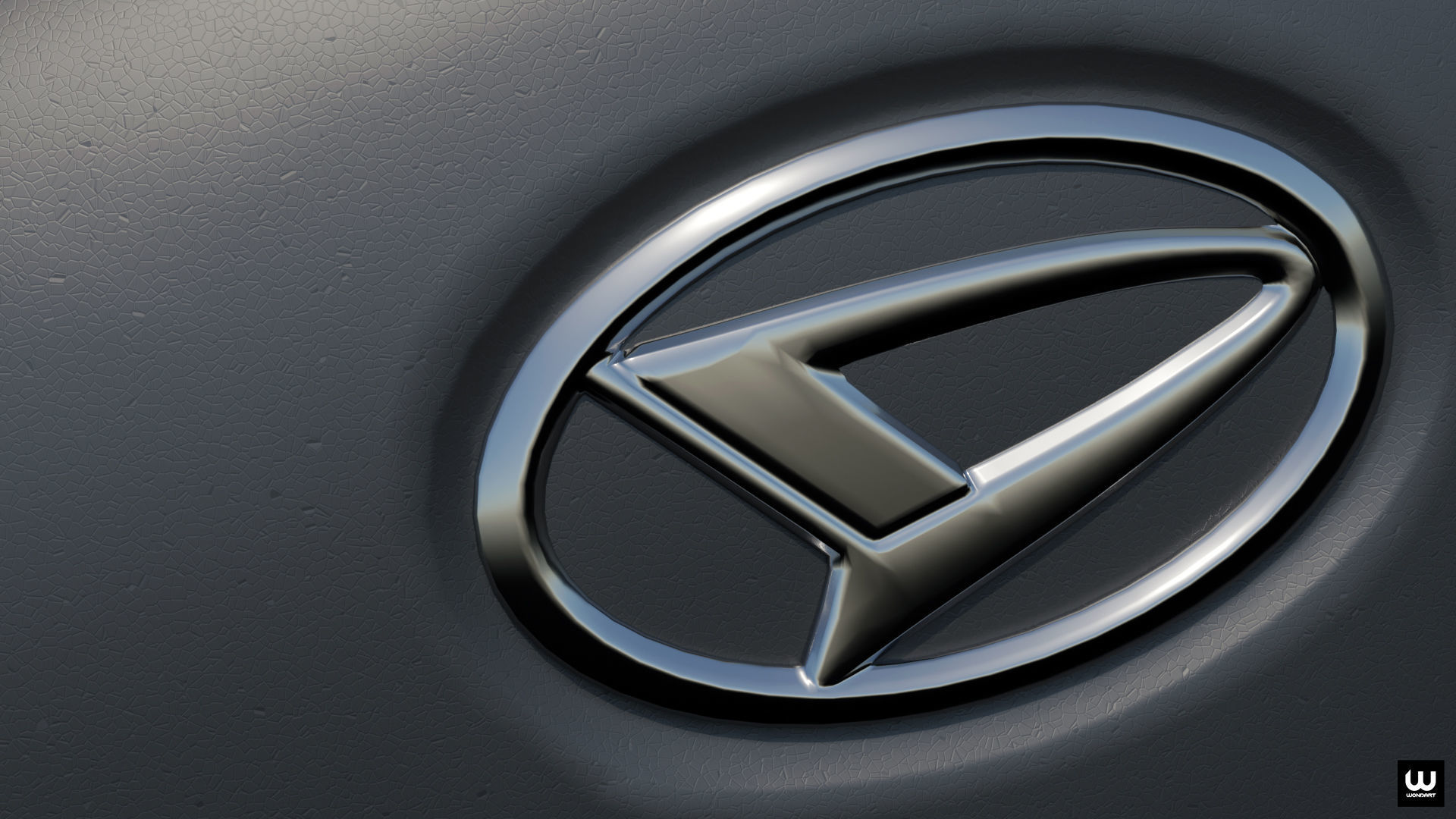 Daihatsu Steering Wheel Low-poly 3D model_10