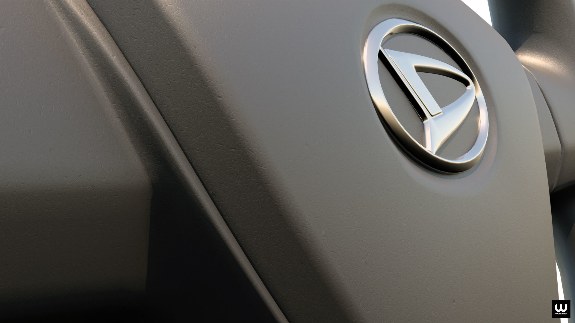 Daihatsu Steering Wheel Low-poly 3D model_9