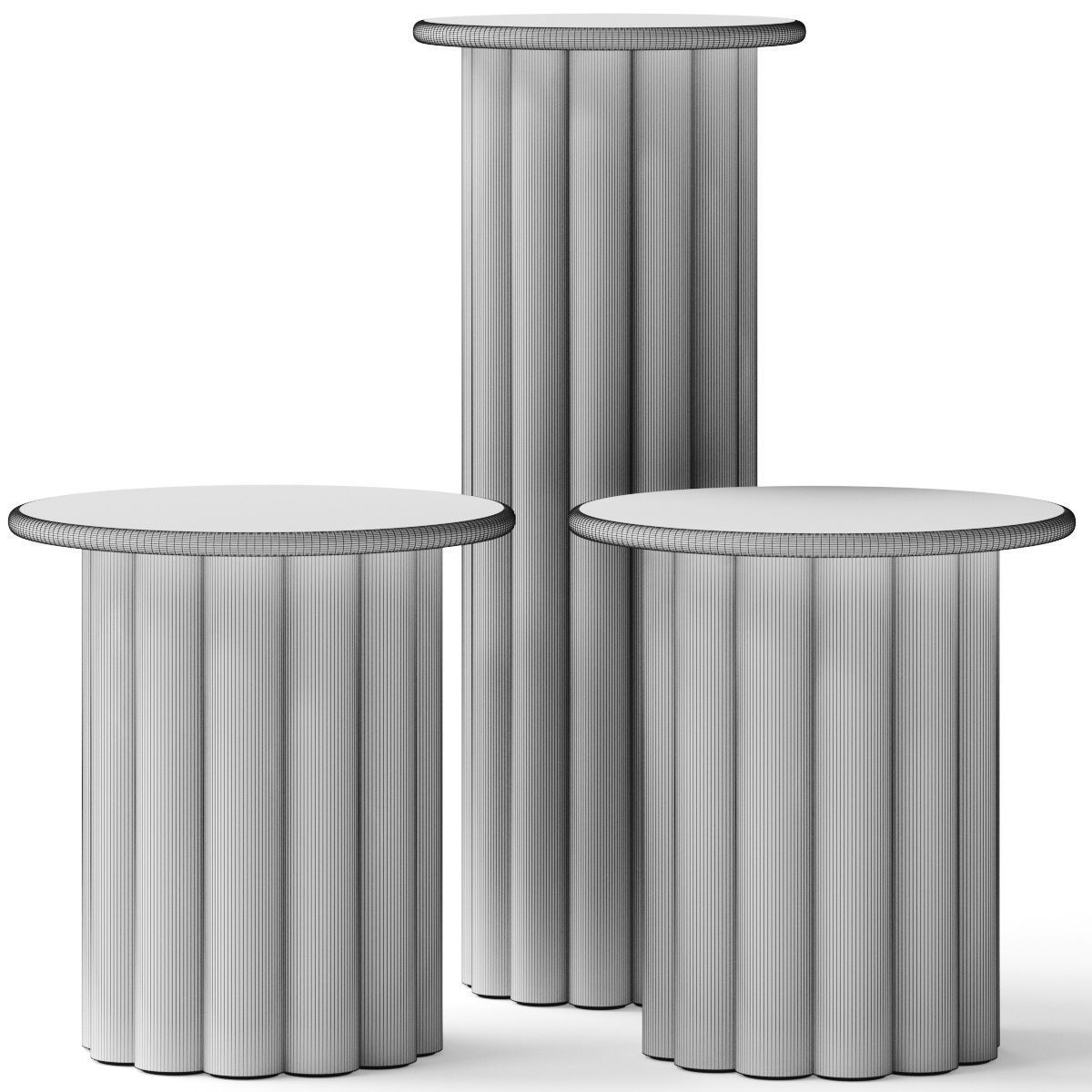 West Elm Hera Side Table 3D model_1