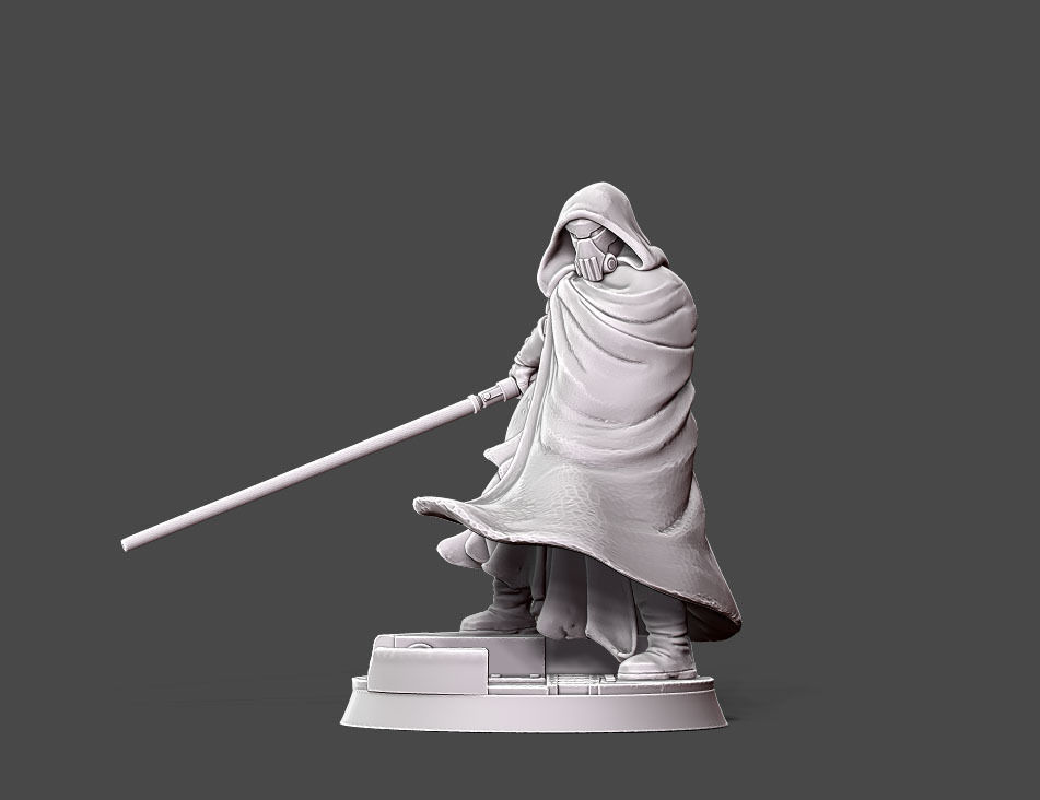 Dark adpet - 35 mm scale 3D print model_3