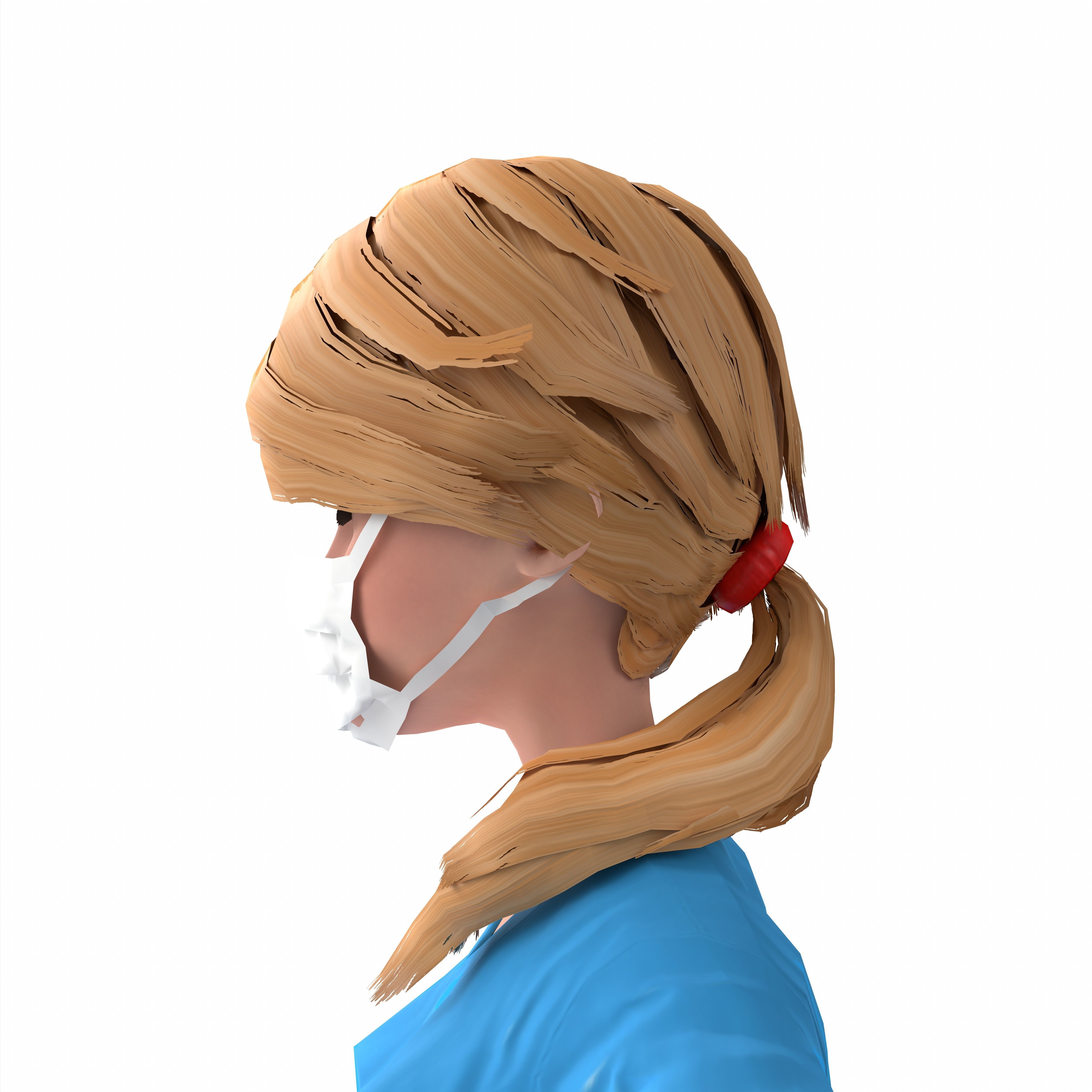 Nurse Girl Low-poly 3D model_4