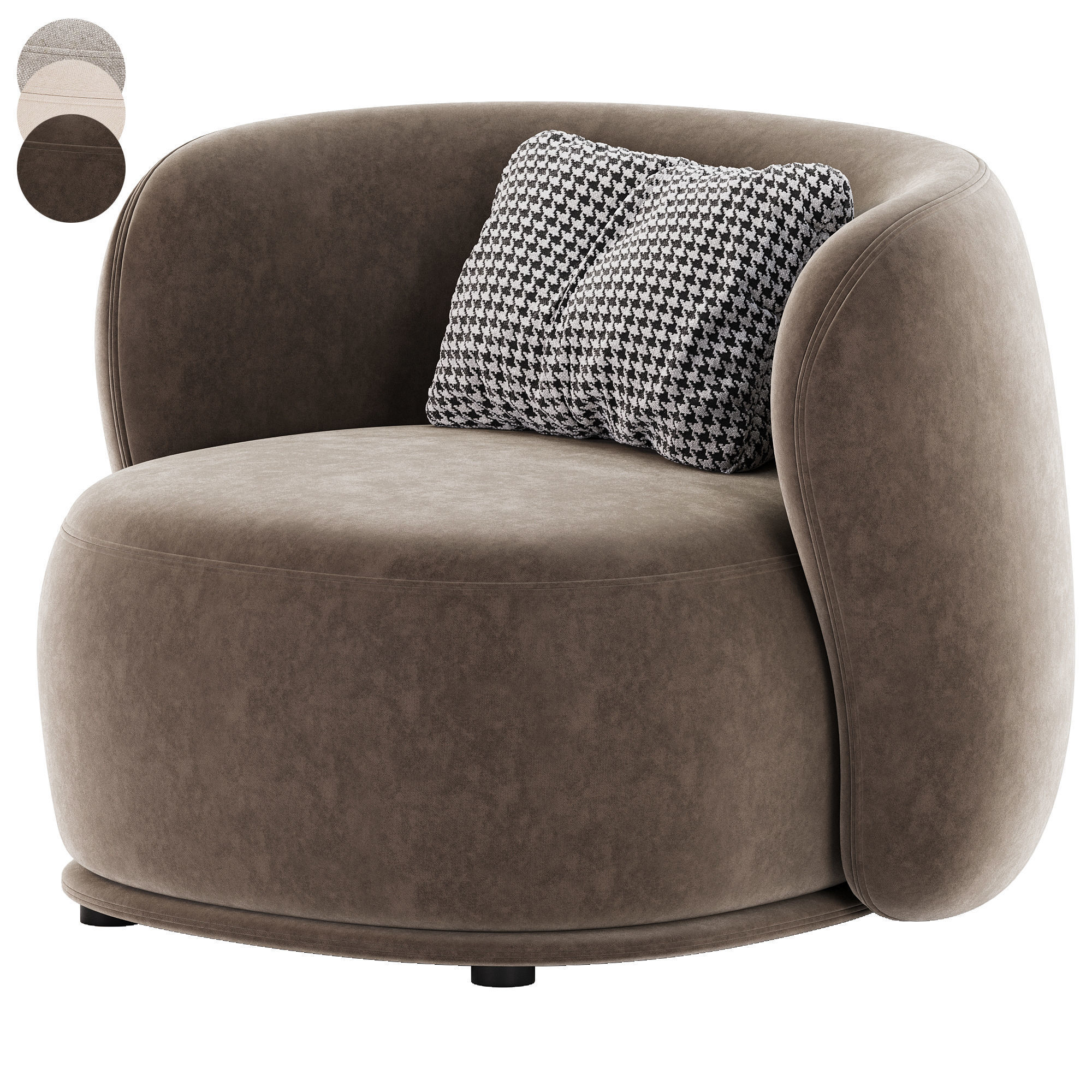 Rene Armchair  Meridiani 3D model_3