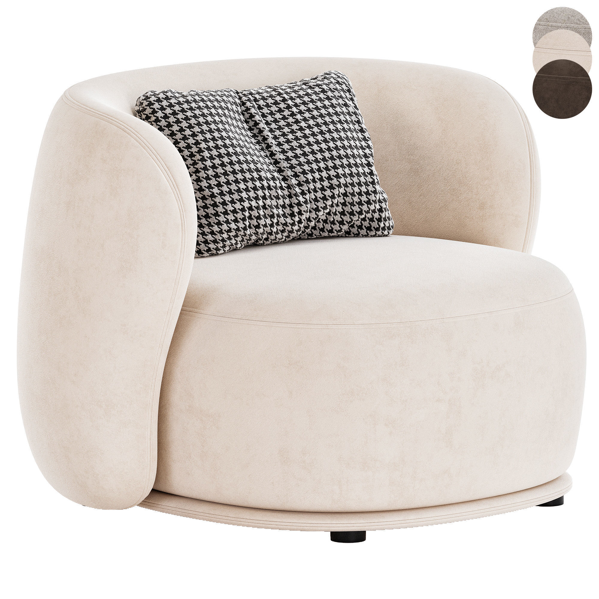 Rene Armchair  Meridiani 3D model_1
