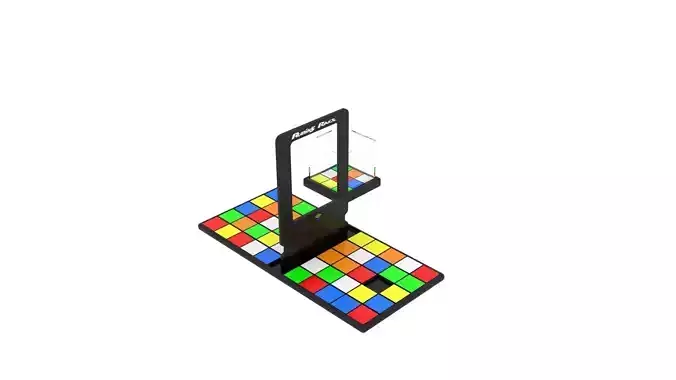 Rubiks Cube Racing Game 3D model
