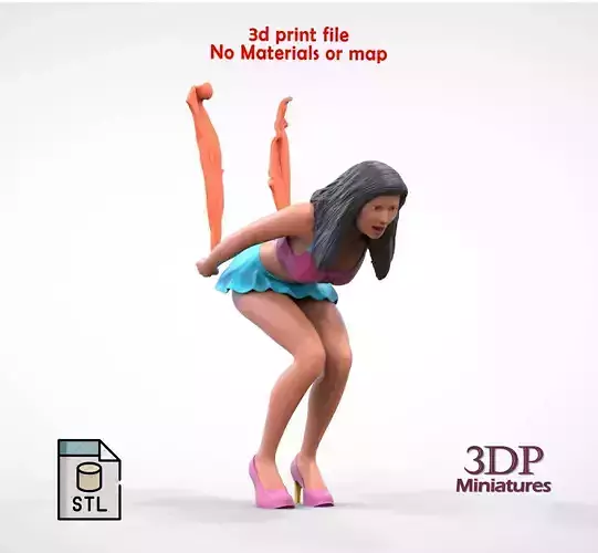 Race start girl from fast and furious 7 3D print model