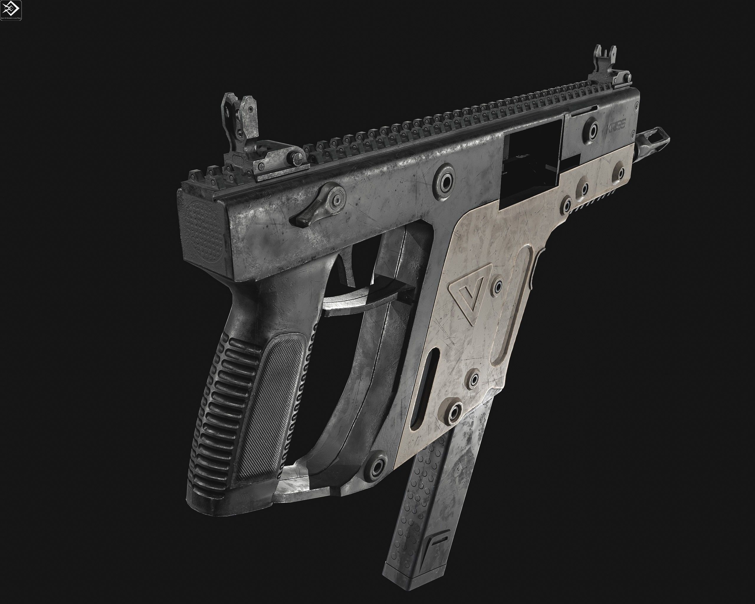 KRISS Vector  SMG Low-poly 3D model_7