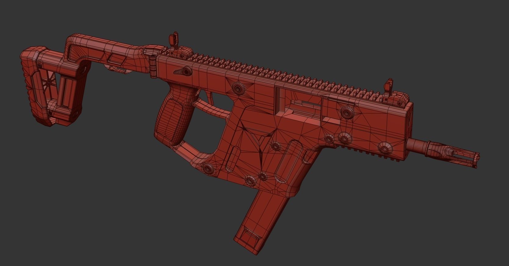 KRISS Vector  SMG Low-poly 3D model_25