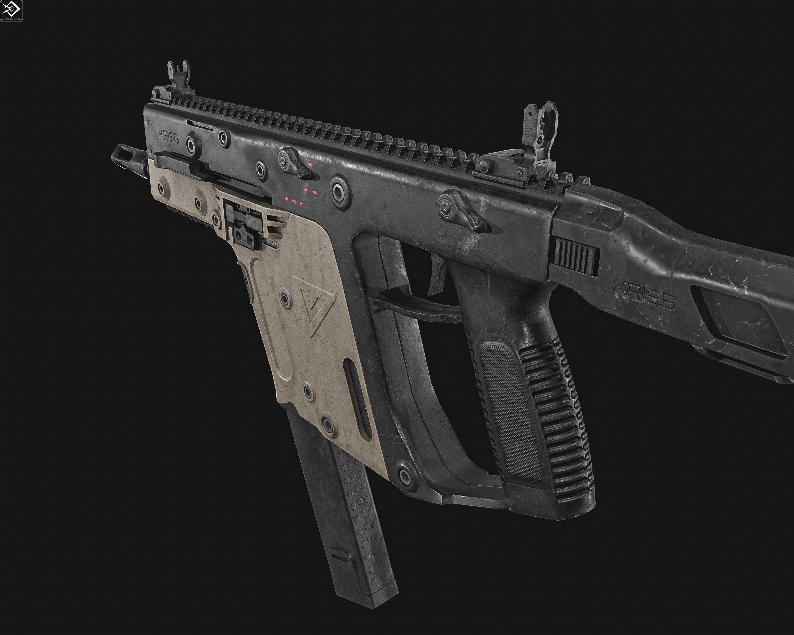 KRISS Vector  SMG Low-poly 3D model_19