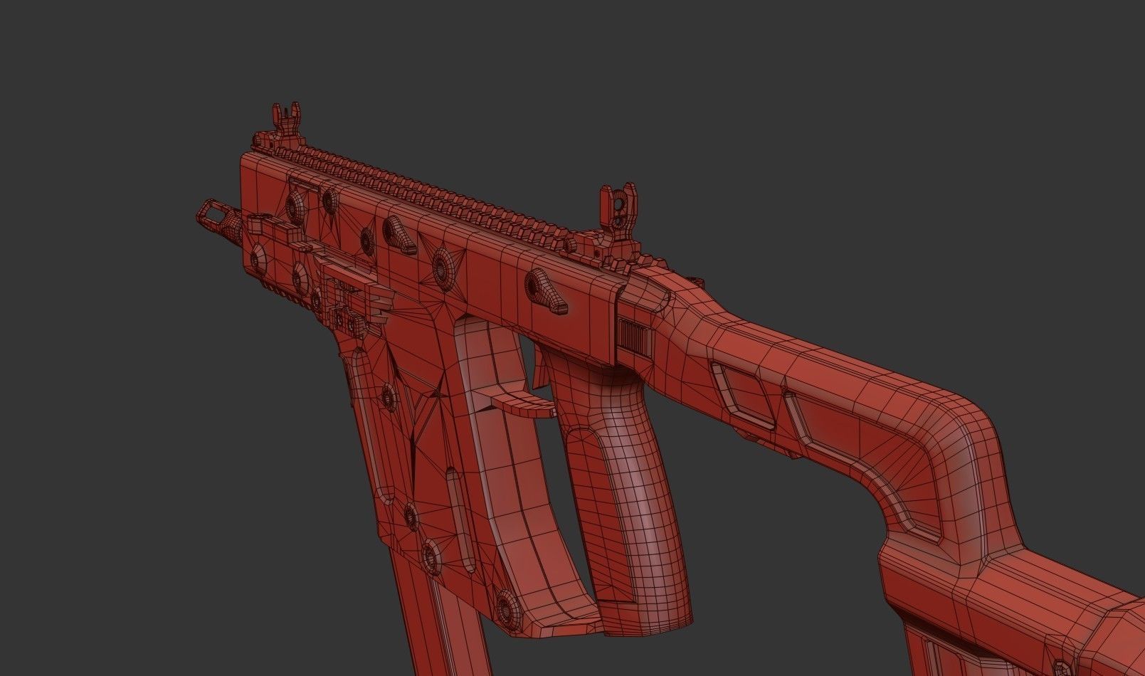 KRISS Vector  SMG Low-poly 3D model_26