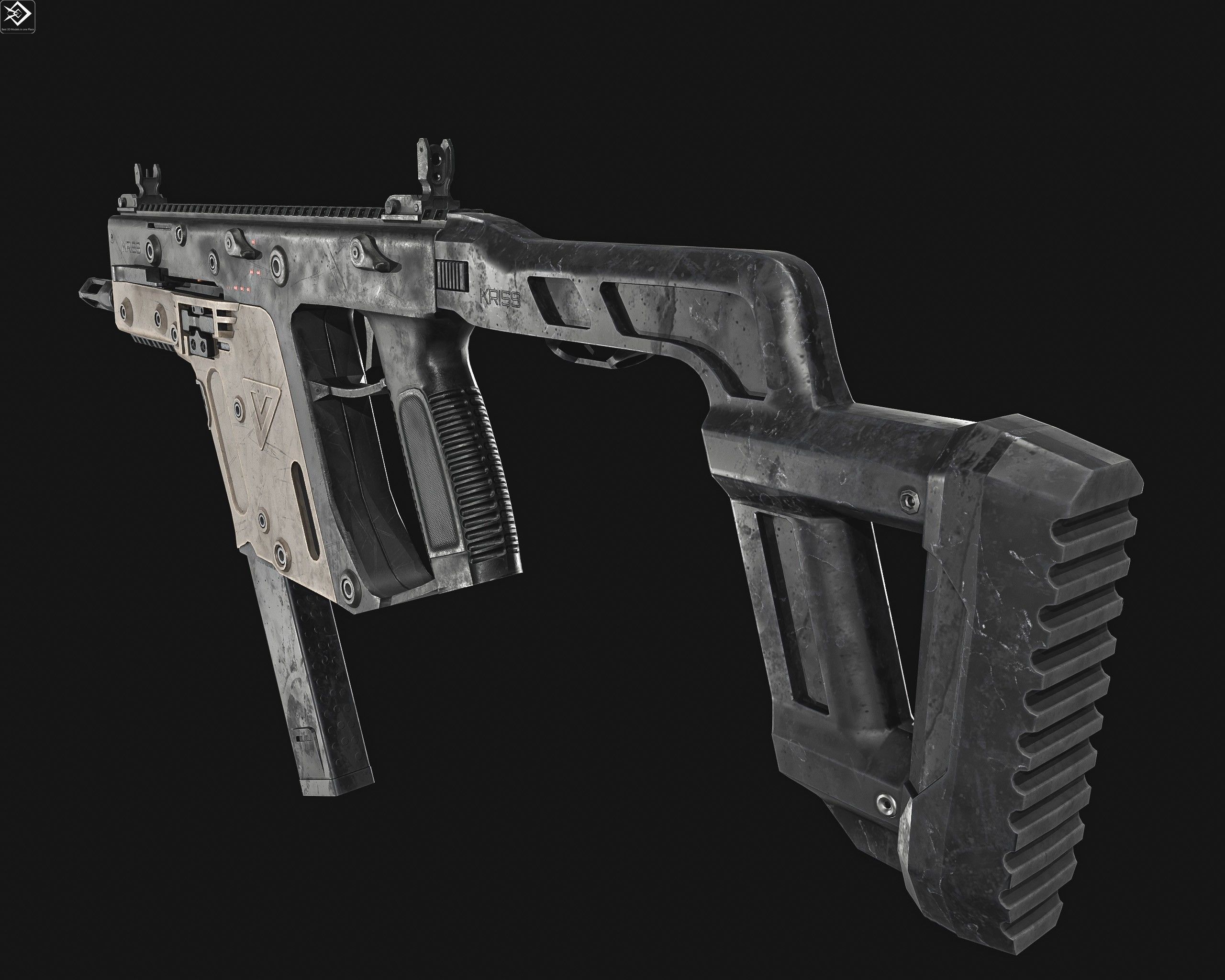 KRISS Vector  SMG Low-poly 3D model_11