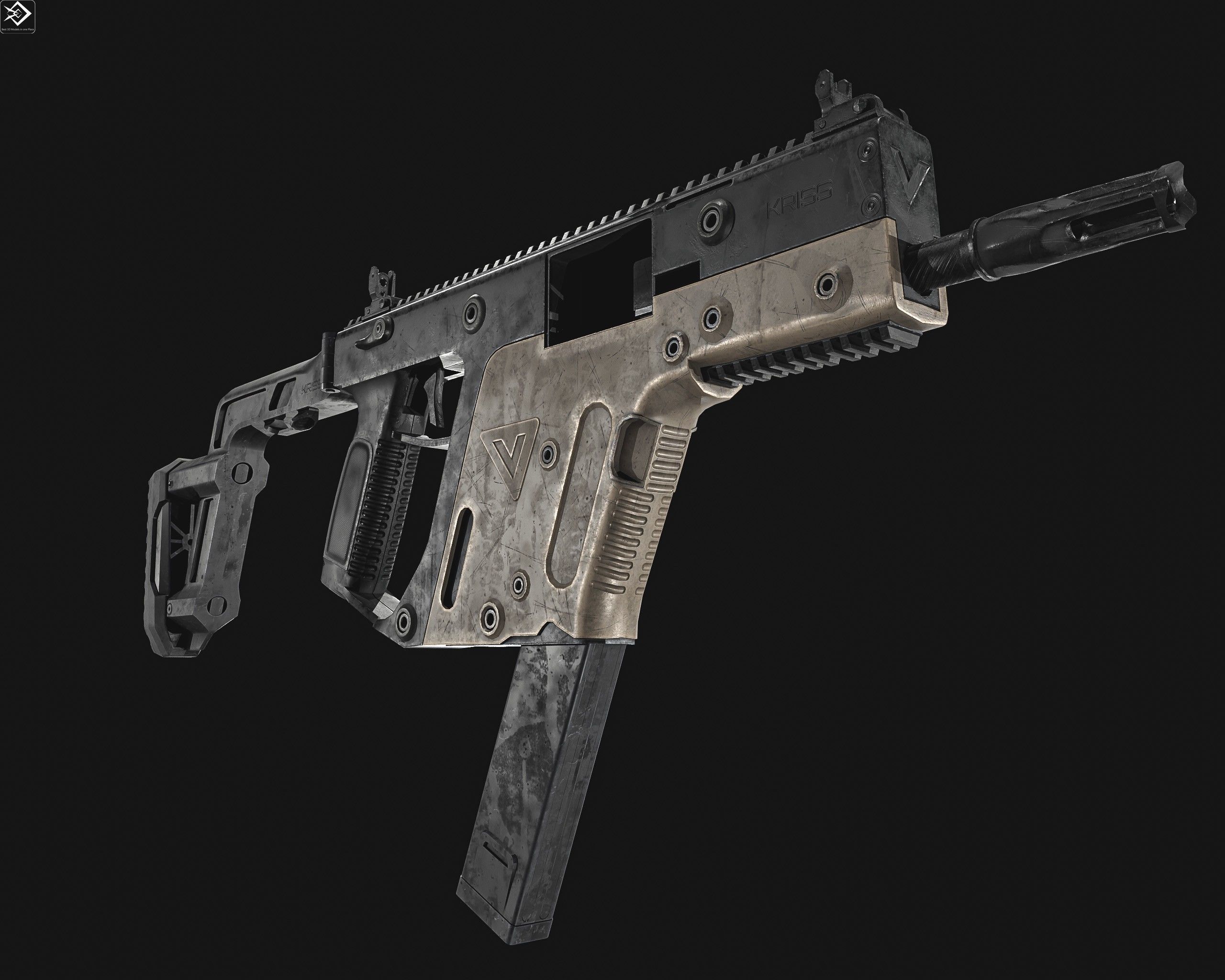 KRISS Vector  SMG Low-poly 3D model_13