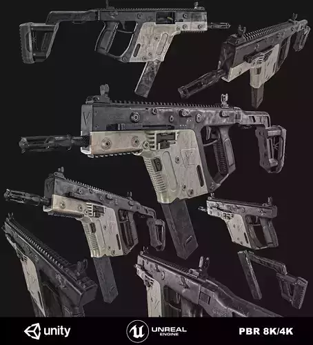 KRISS Vector  SMG Low-poly 3D model
