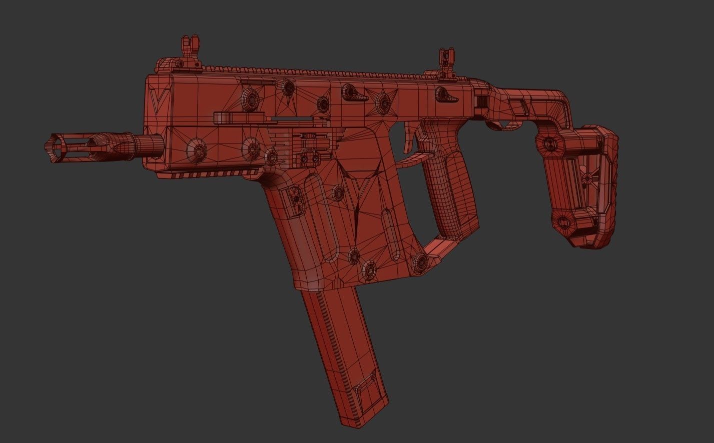 KRISS Vector  SMG Low-poly 3D model_24