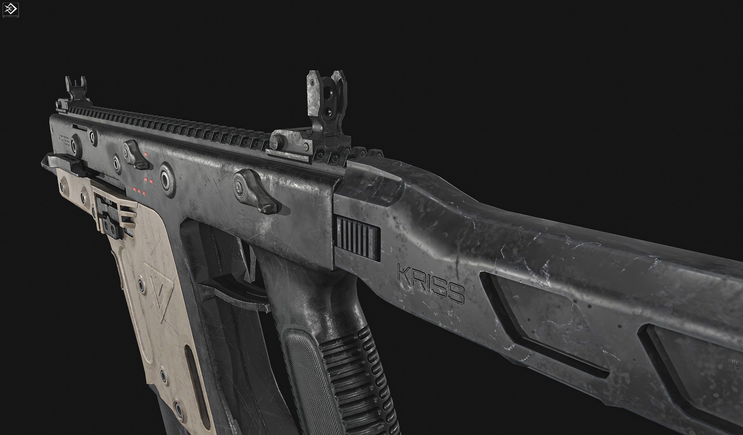KRISS Vector  SMG Low-poly 3D model_6