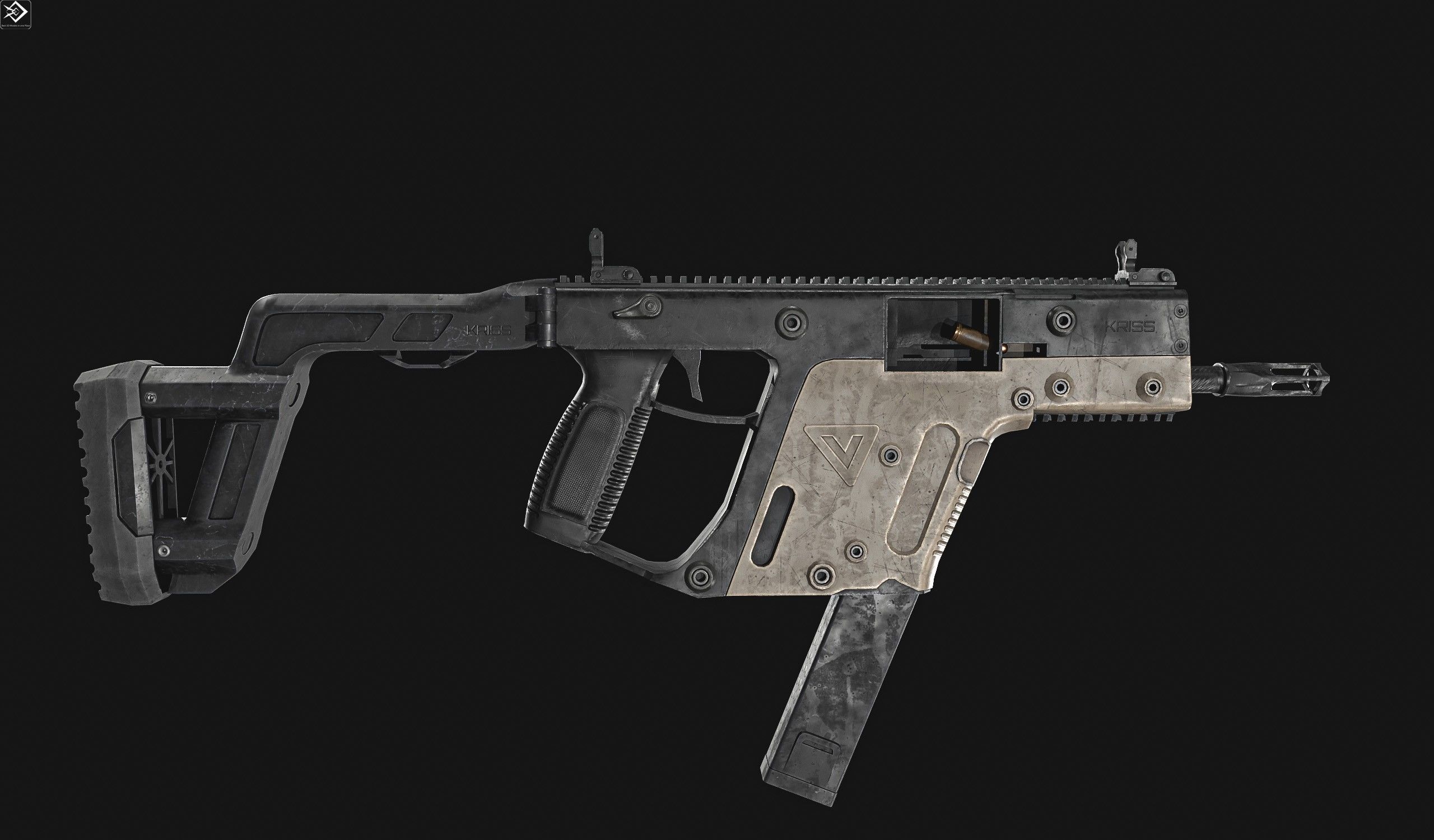 KRISS Vector  SMG Low-poly 3D model_15