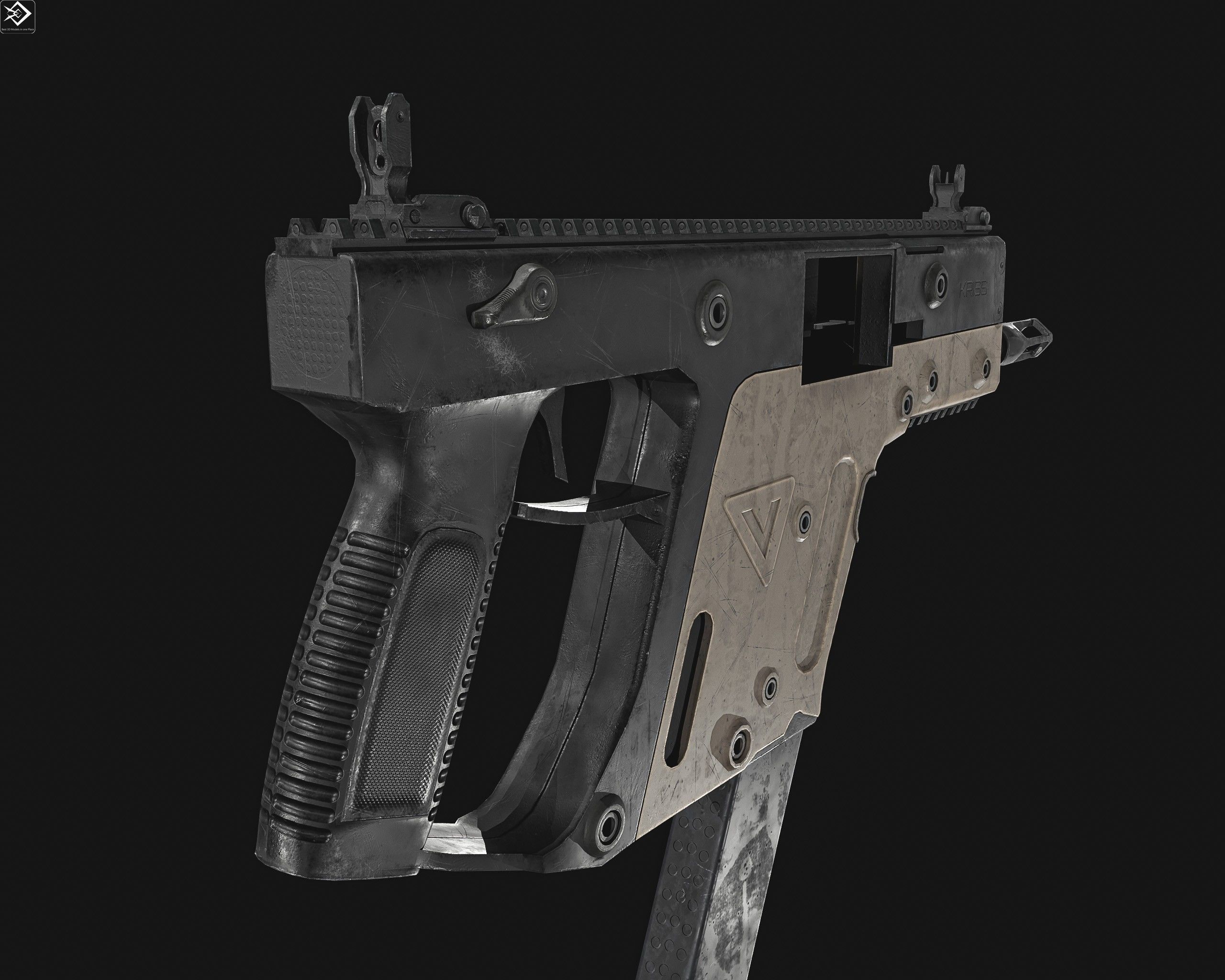 KRISS Vector  SMG Low-poly 3D model_14