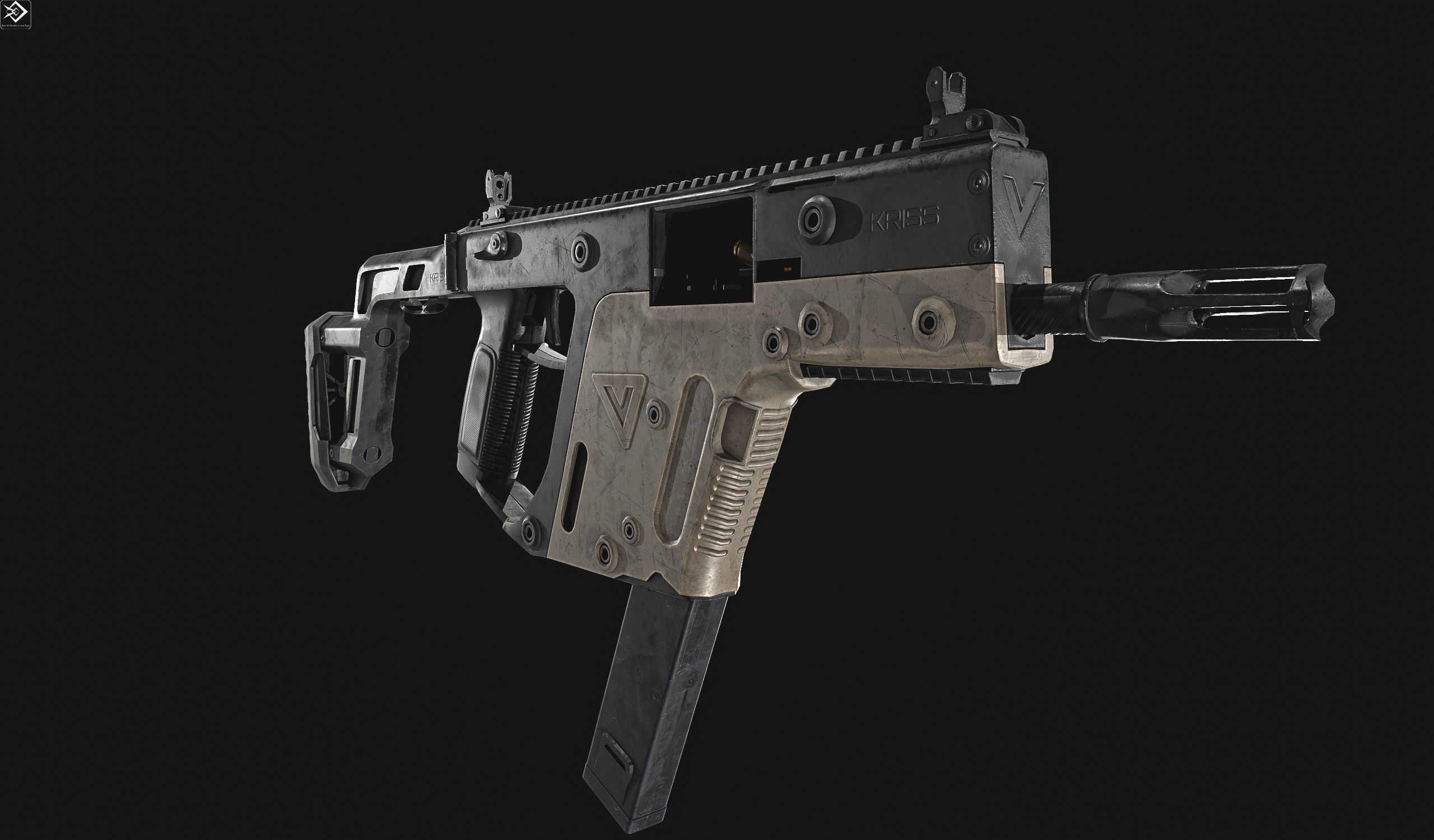 KRISS Vector  SMG Low-poly 3D model_16