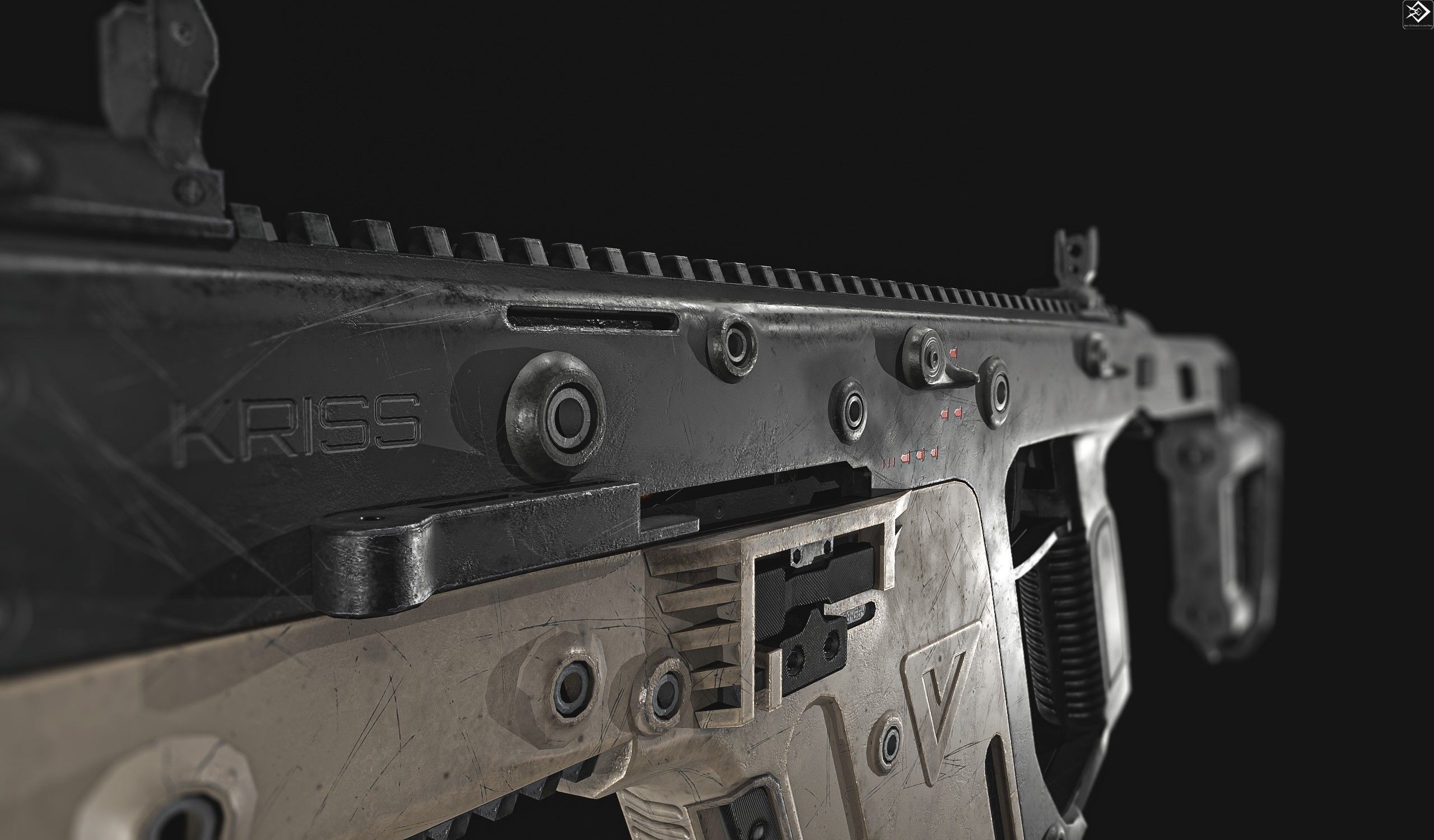 KRISS Vector  SMG Low-poly 3D model_5