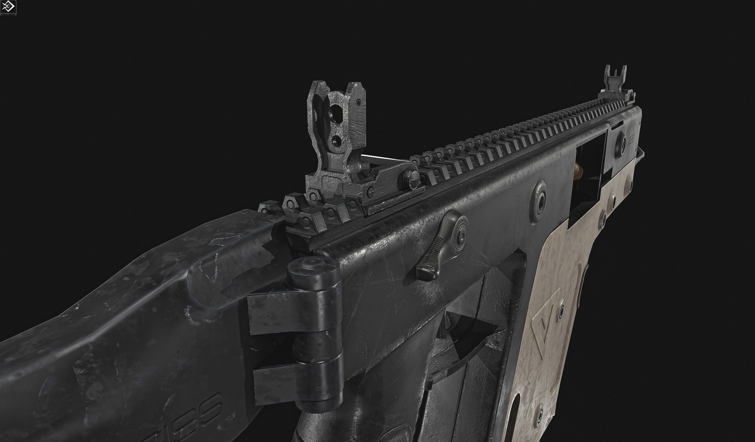 KRISS Vector  SMG Low-poly 3D model_20