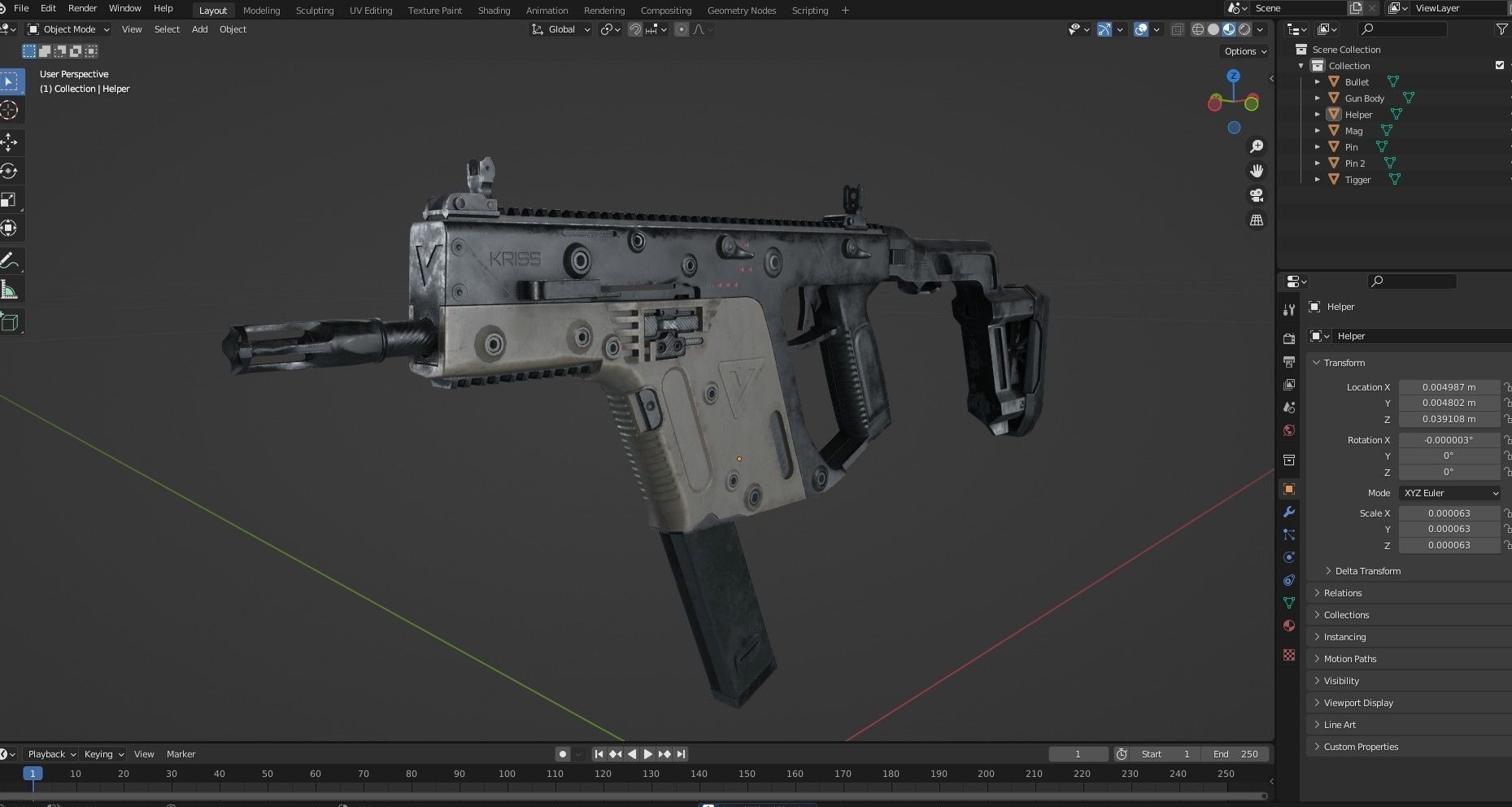 KRISS Vector  SMG Low-poly 3D model_22