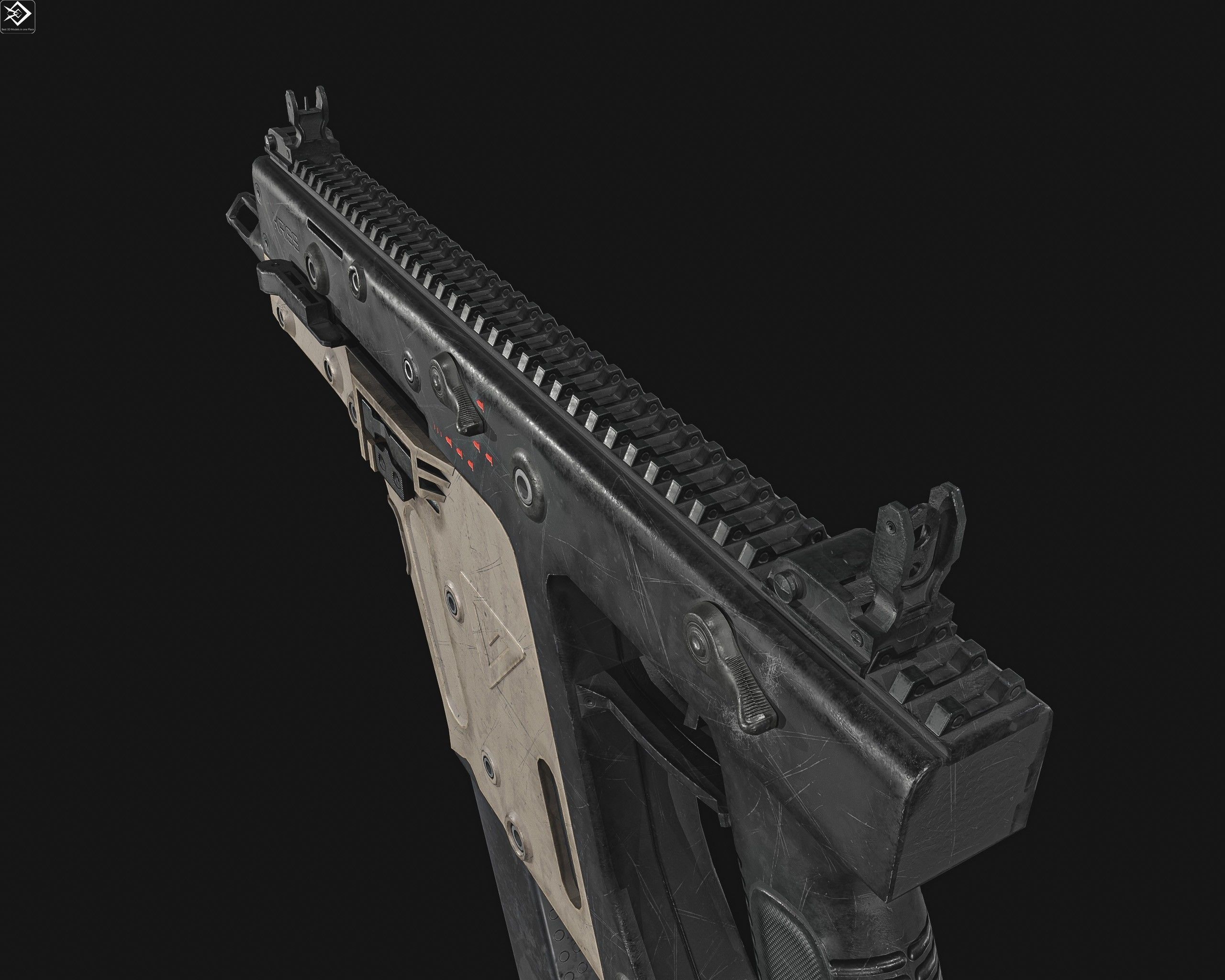 KRISS Vector  SMG Low-poly 3D model_4