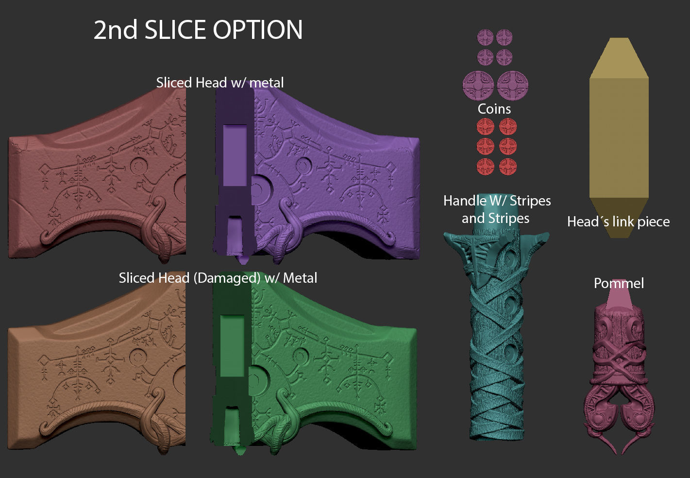 Mjolnir - Thor God of War Ragnarok 3D print model_5