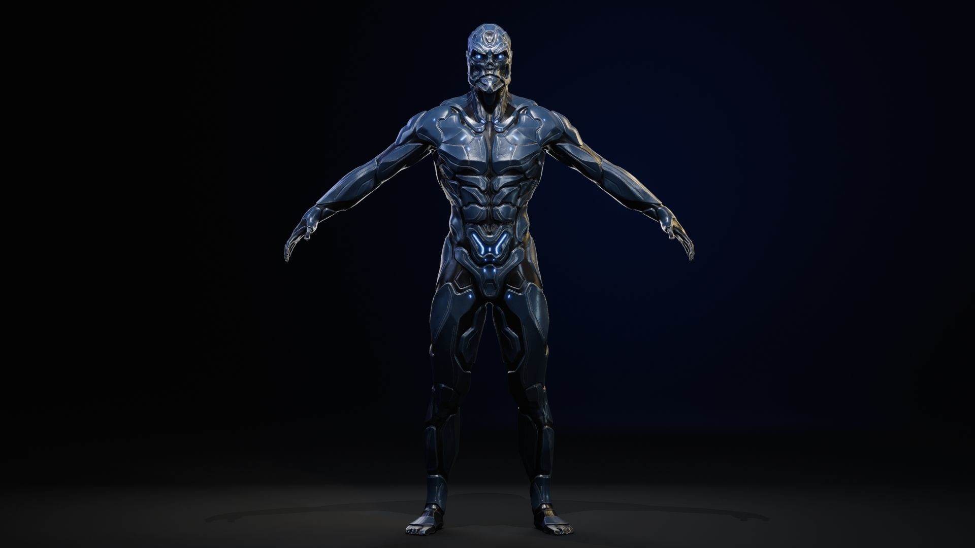 Sci-Fi Human M8 Low-poly 3D model_70