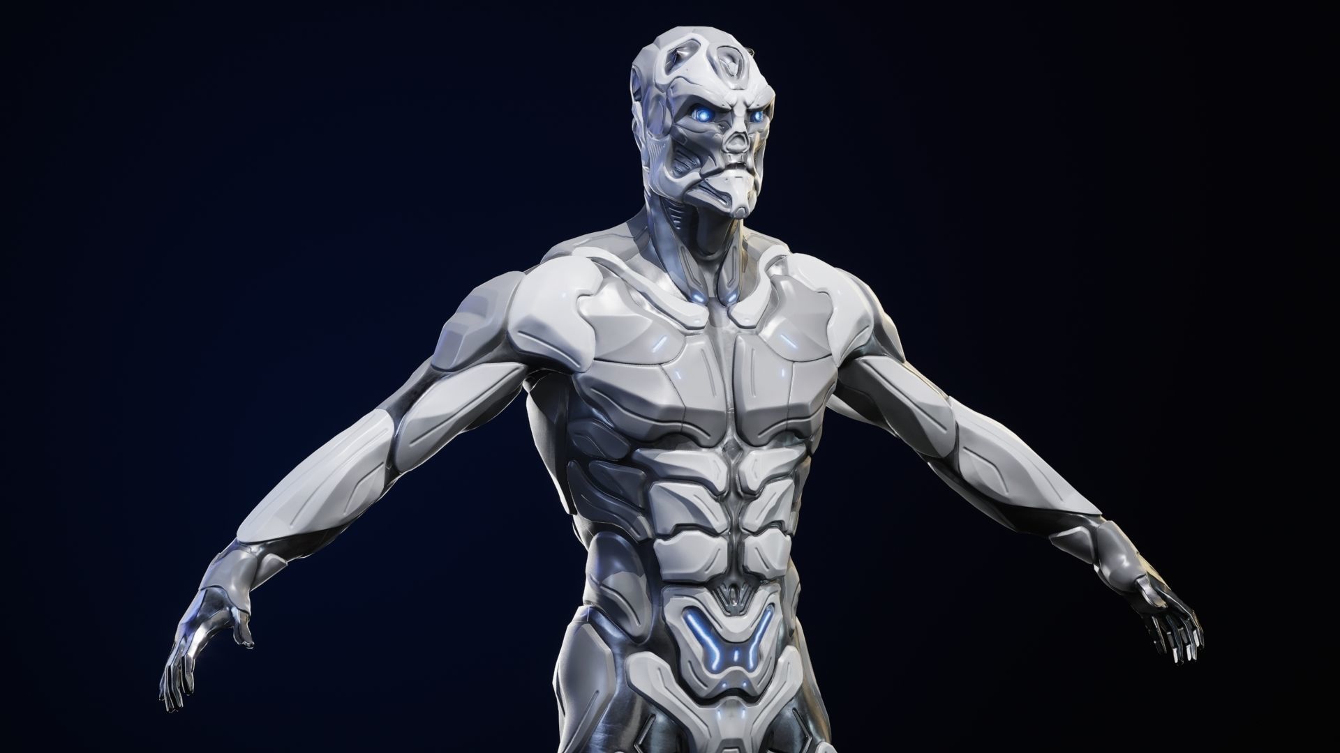 Sci-Fi Human M8 Low-poly 3D model_64
