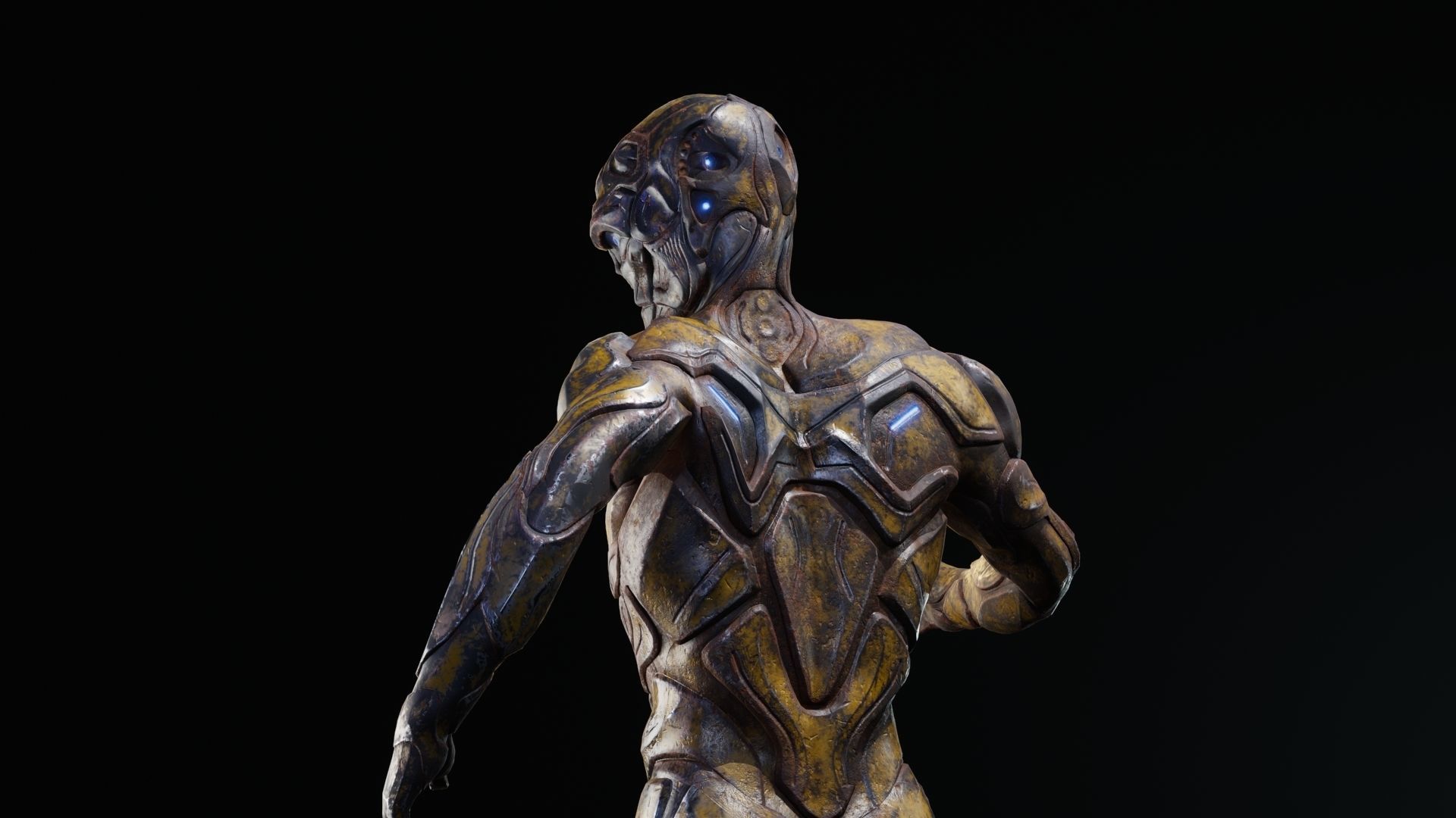 Sci-Fi Human M8 Low-poly 3D model_29