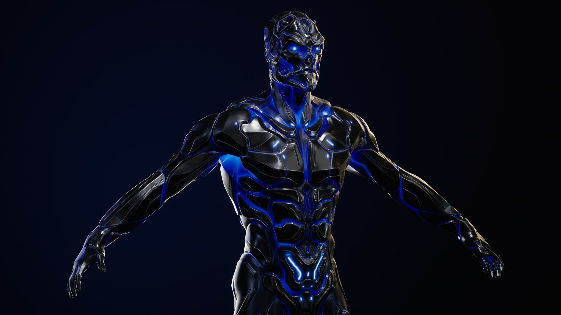 Sci-Fi Human M8 Low-poly 3D model_47