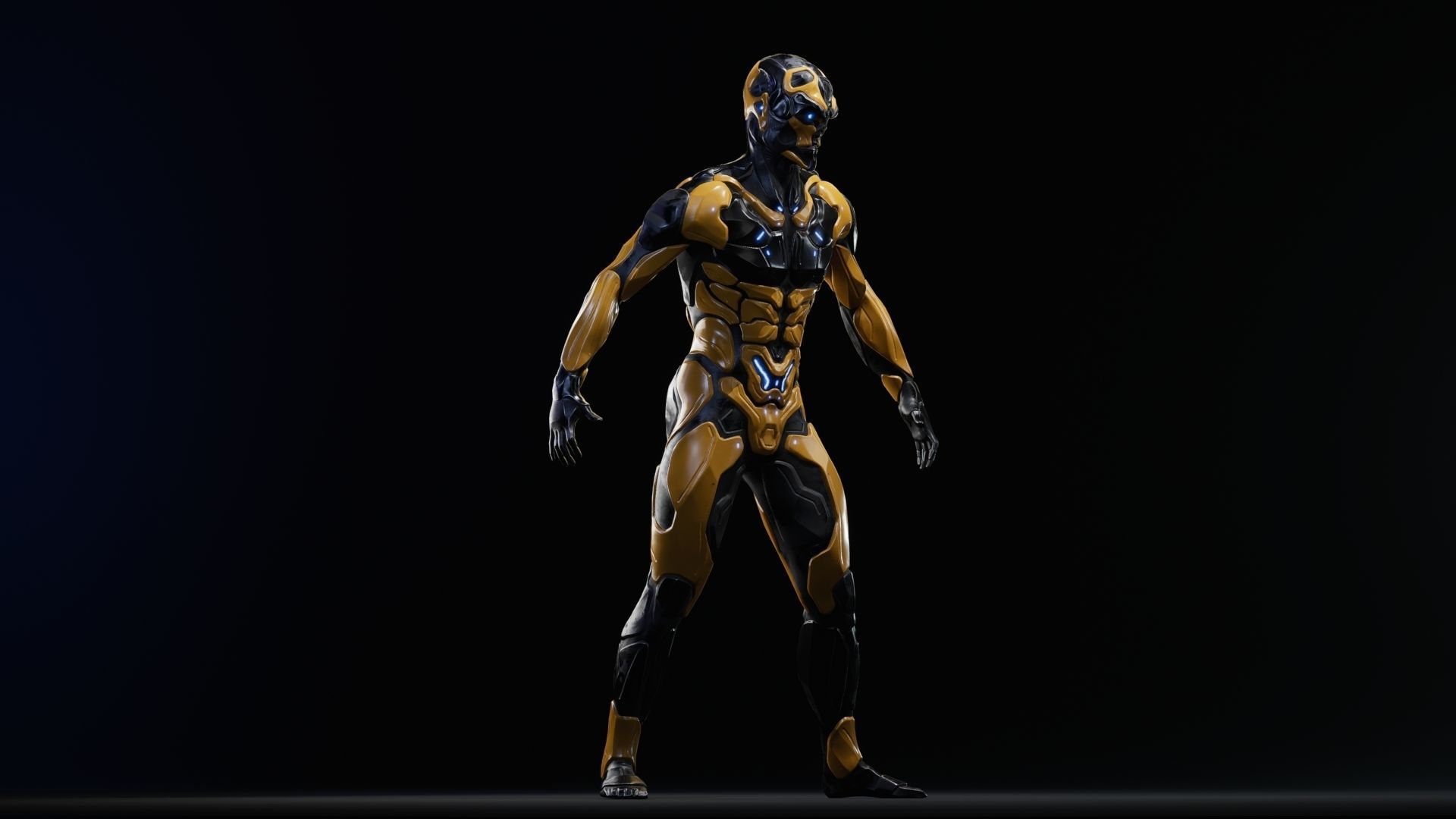 Sci-Fi Human M8 Low-poly 3D model_74