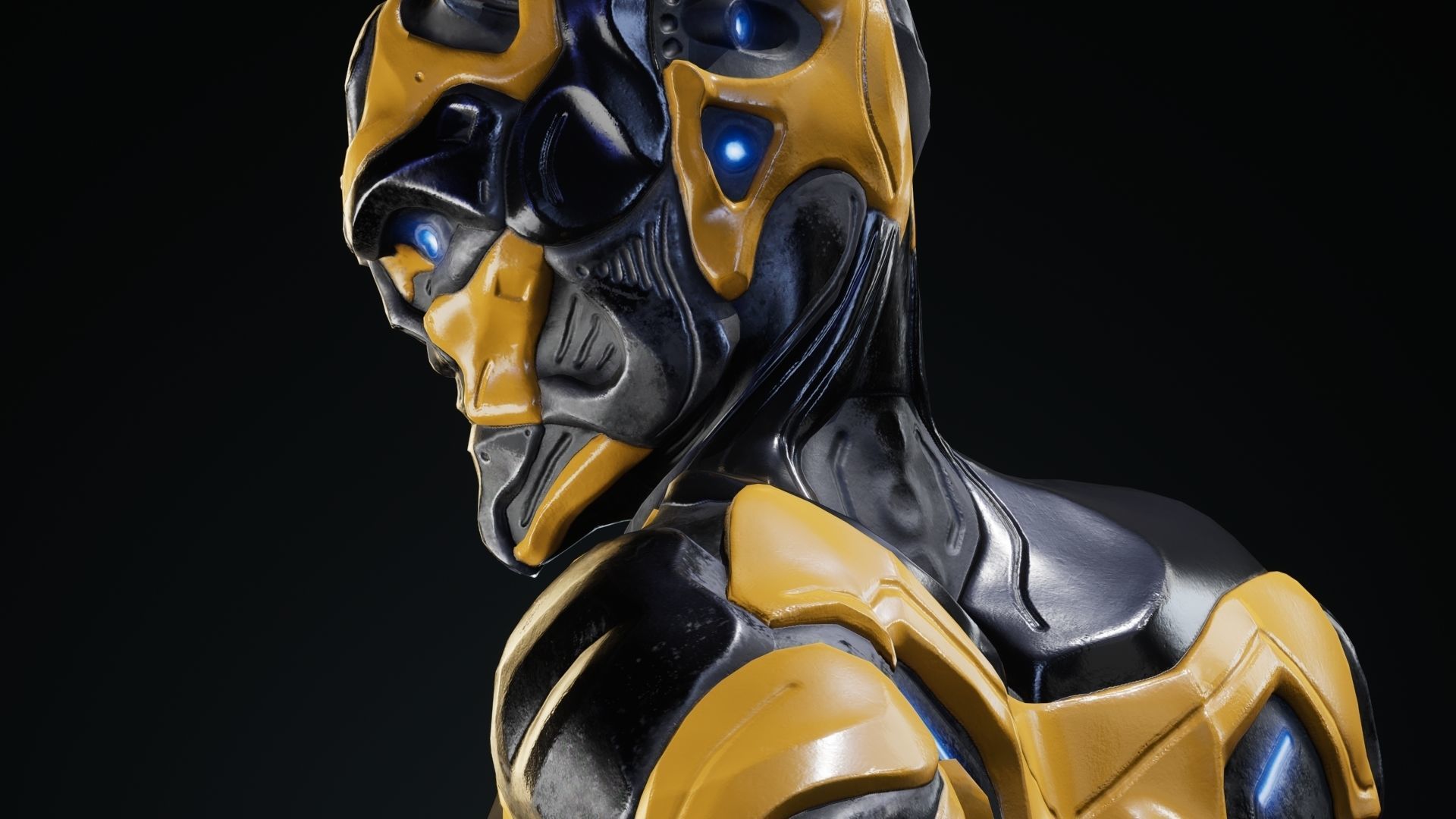 Sci-Fi Human M8 Low-poly 3D model_39