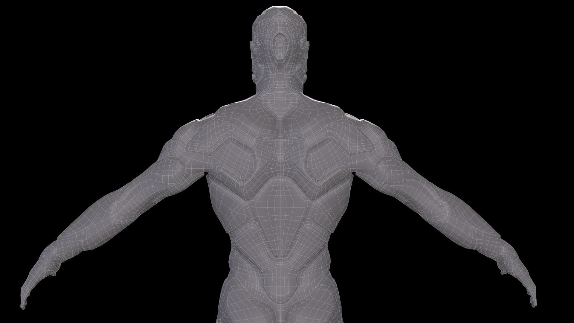 Sci-Fi Human M8 Low-poly 3D model_82