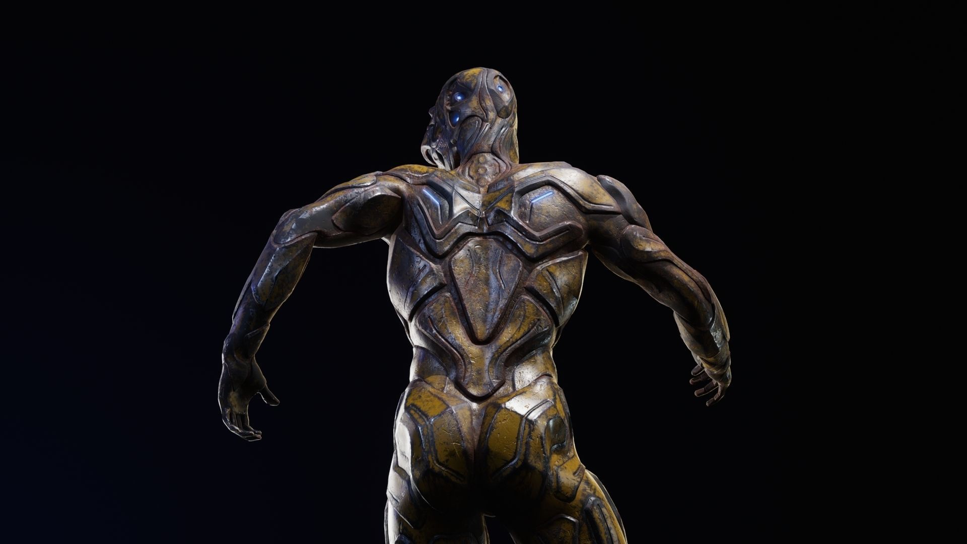 Sci-Fi Human M8 Low-poly 3D model_28