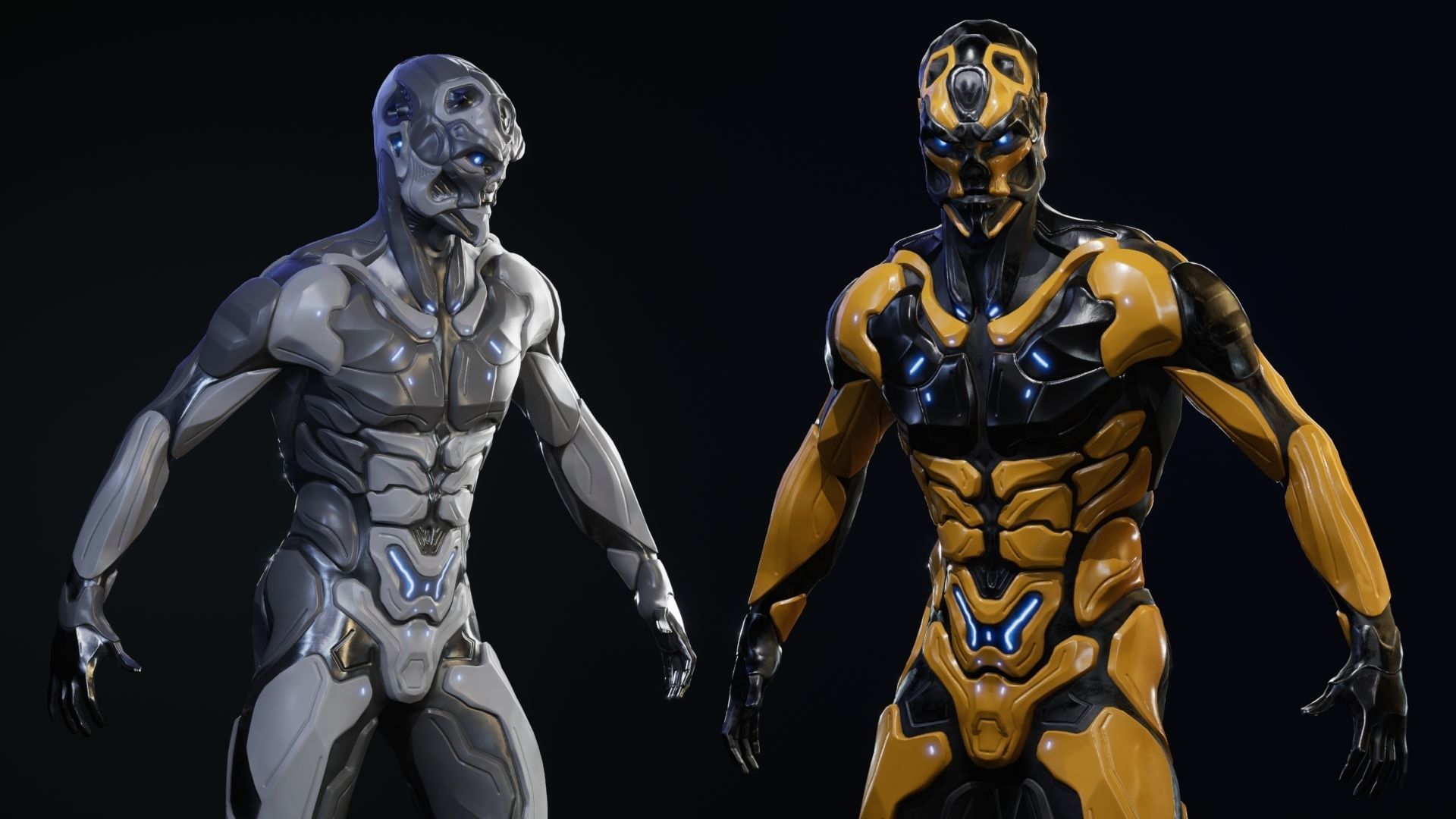 Sci-Fi Human M8 Low-poly 3D model_81